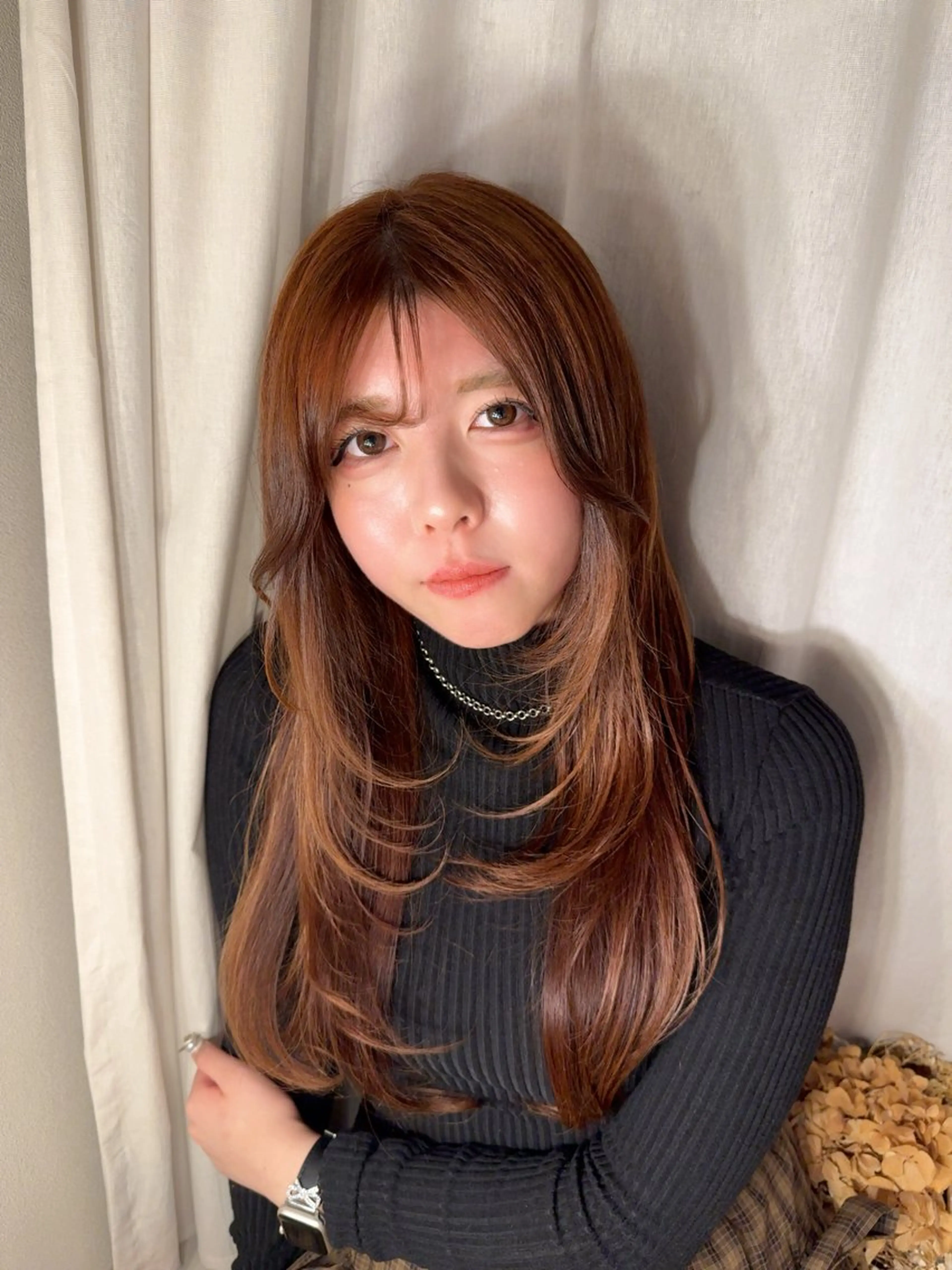 ロング カット ココルアナ所属・ゆう/大阪豊中/海外 カラー/艶カラーのヘアスタイル