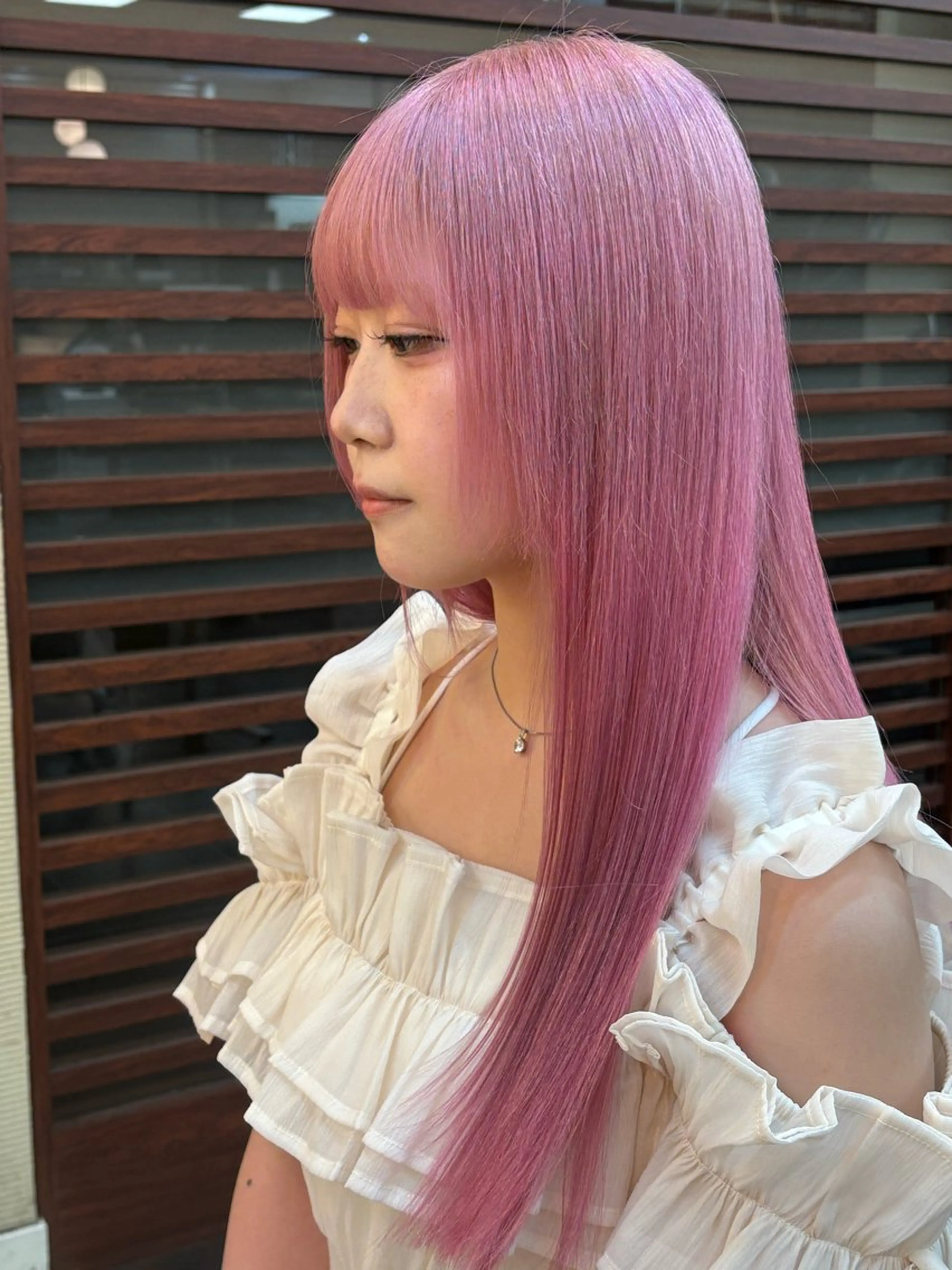 ロング カラー ヘアカラー 細田 舞乃のヘアスタイル