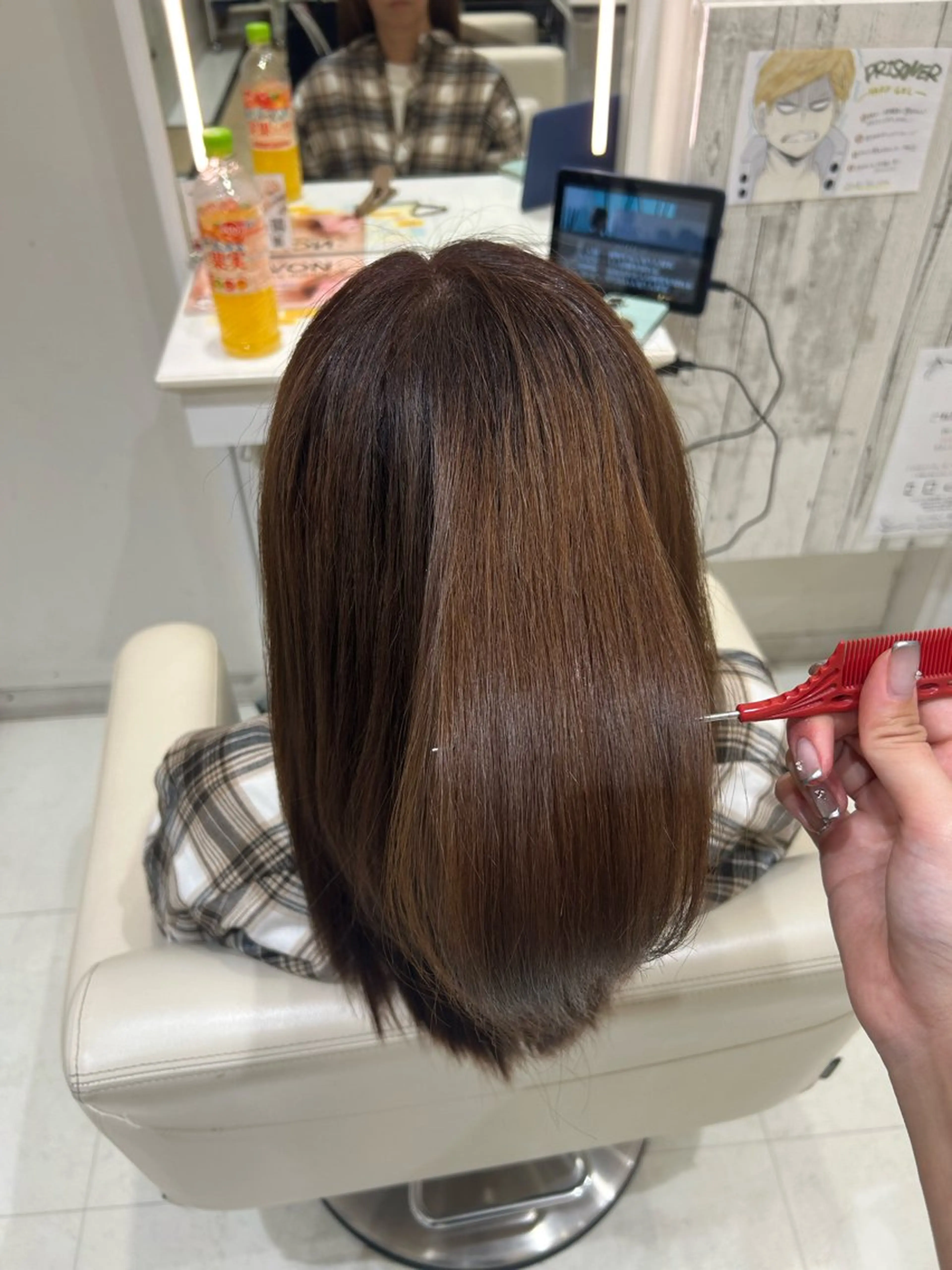 セミロング カラー トリートメント ORANGEPOP 南船橋店所属・富 菜那里のヘアスタイル