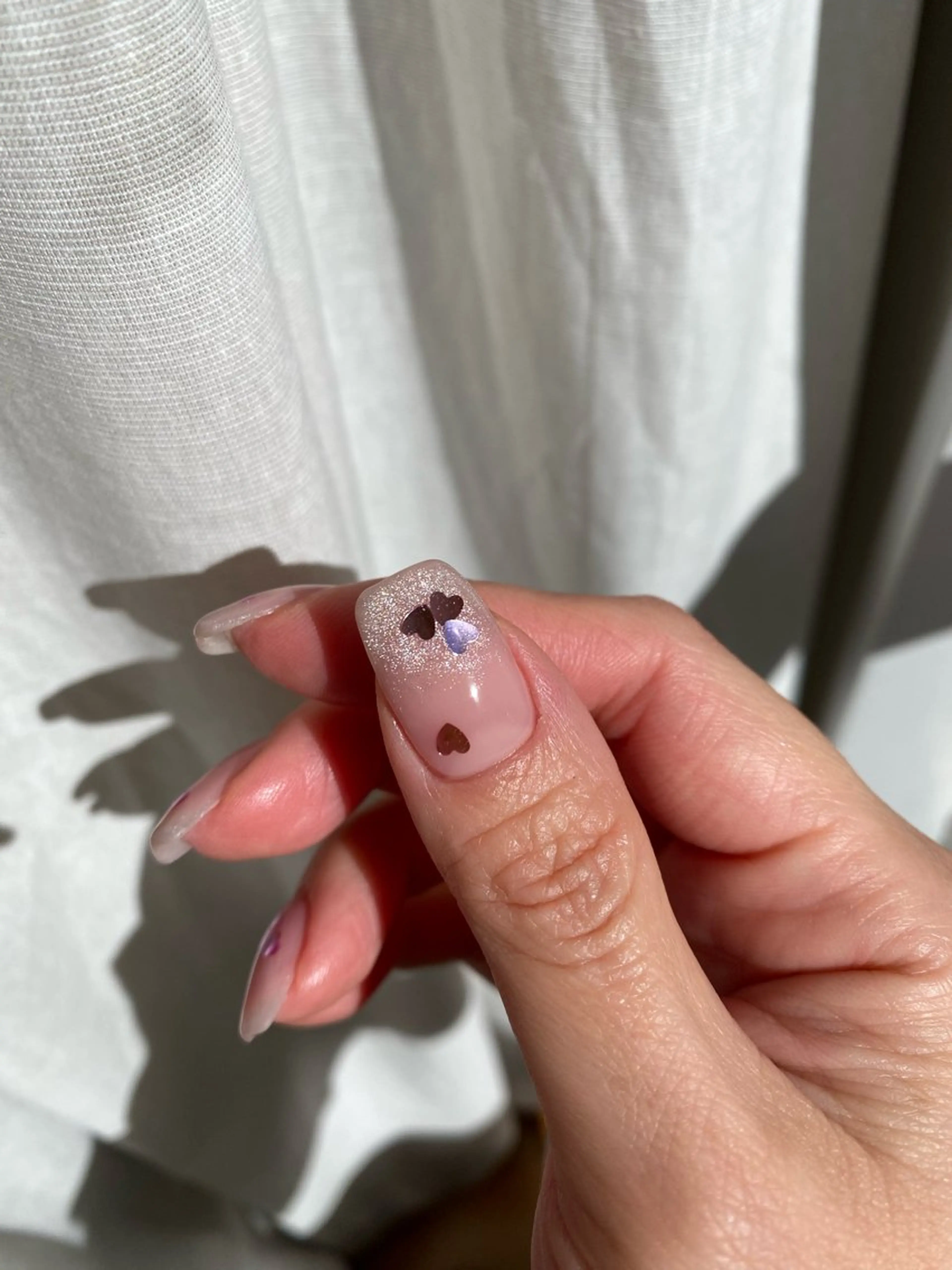 ネイル グラデーション ハート マグネットネイル バレンタイン ハンドネイル 表参道colore所属・表参道colore店 REICAのネイルデザイン