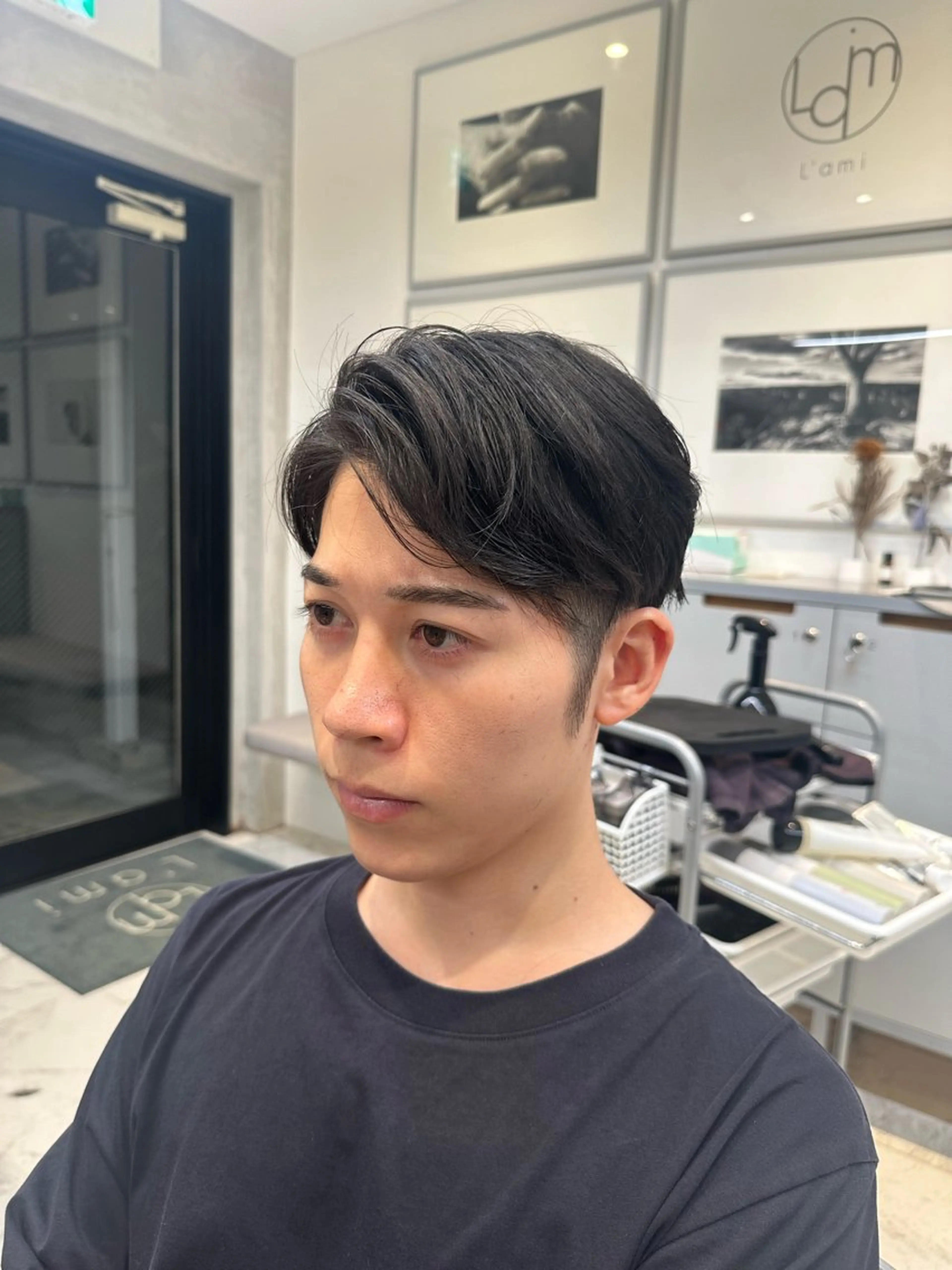 メンズ レイヤー小顔ショート 吉田ジョウのヘアスタイル