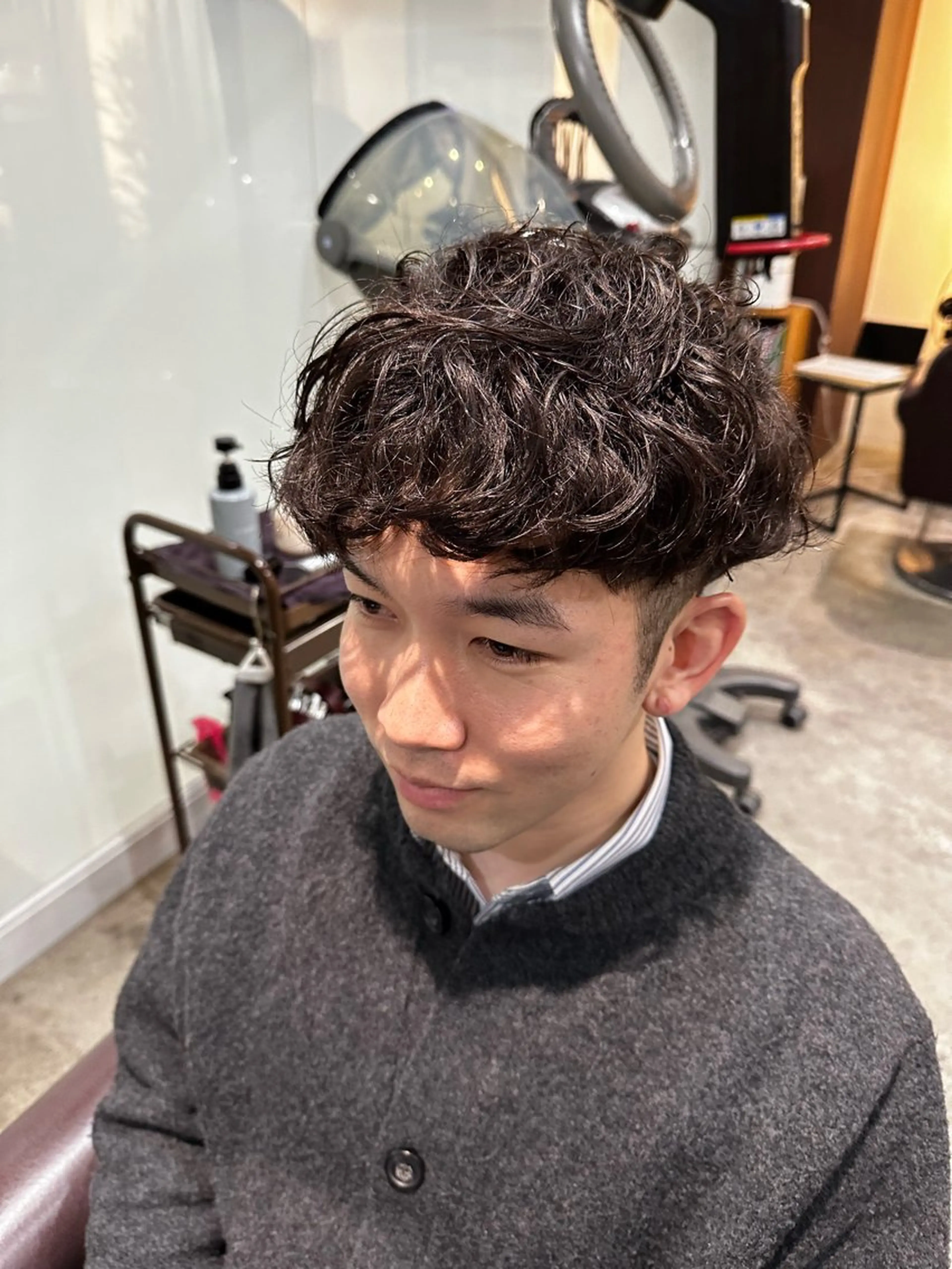 パーマ メンズ メンズパーマ 波巻きパーマ カット パーマ メンズカット/シャド ウパーマ/URYUのヘアスタイル