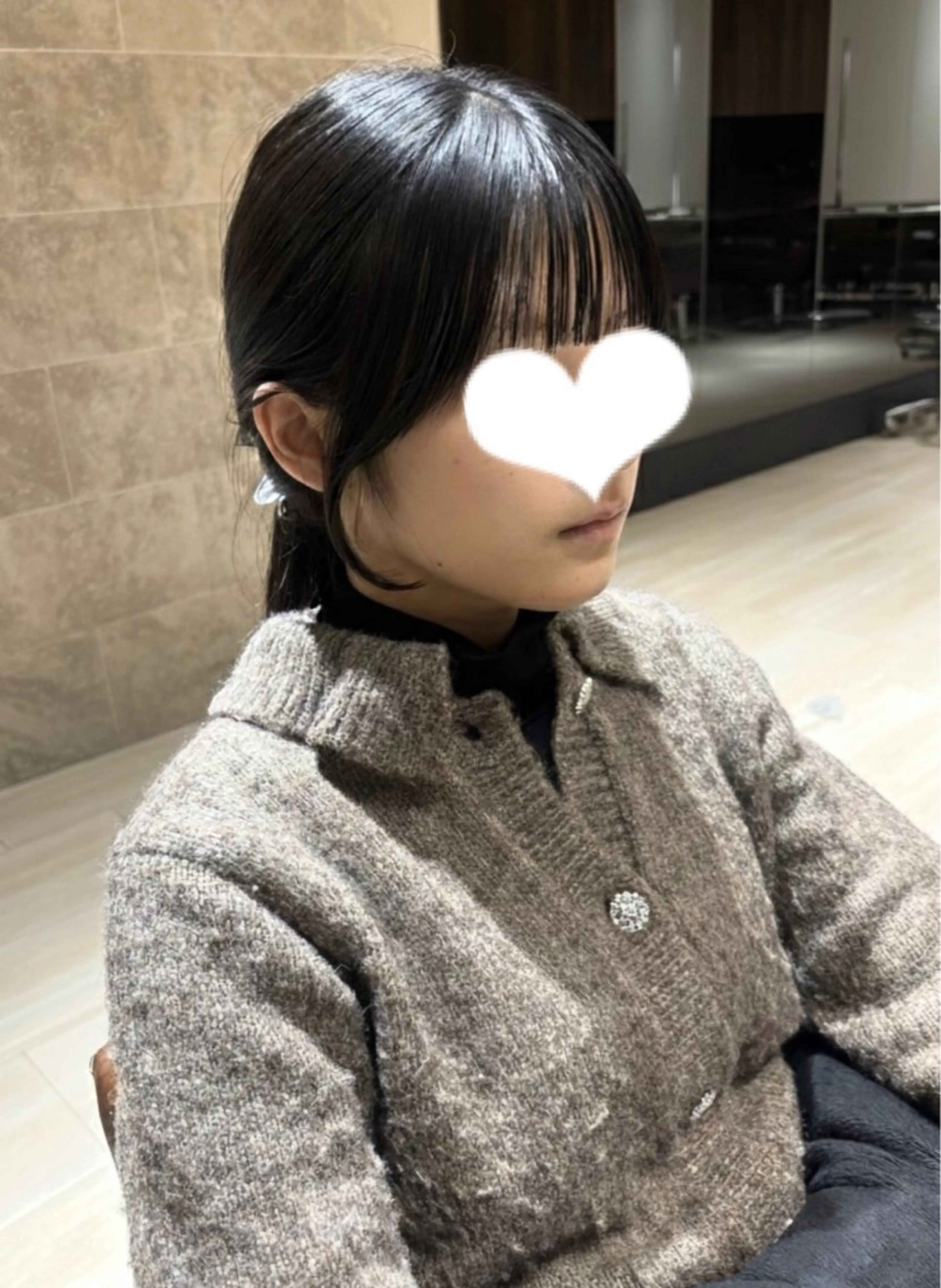 セミロング 顔周りカット カット ヘアセット 穂積 未優のヘアスタイル