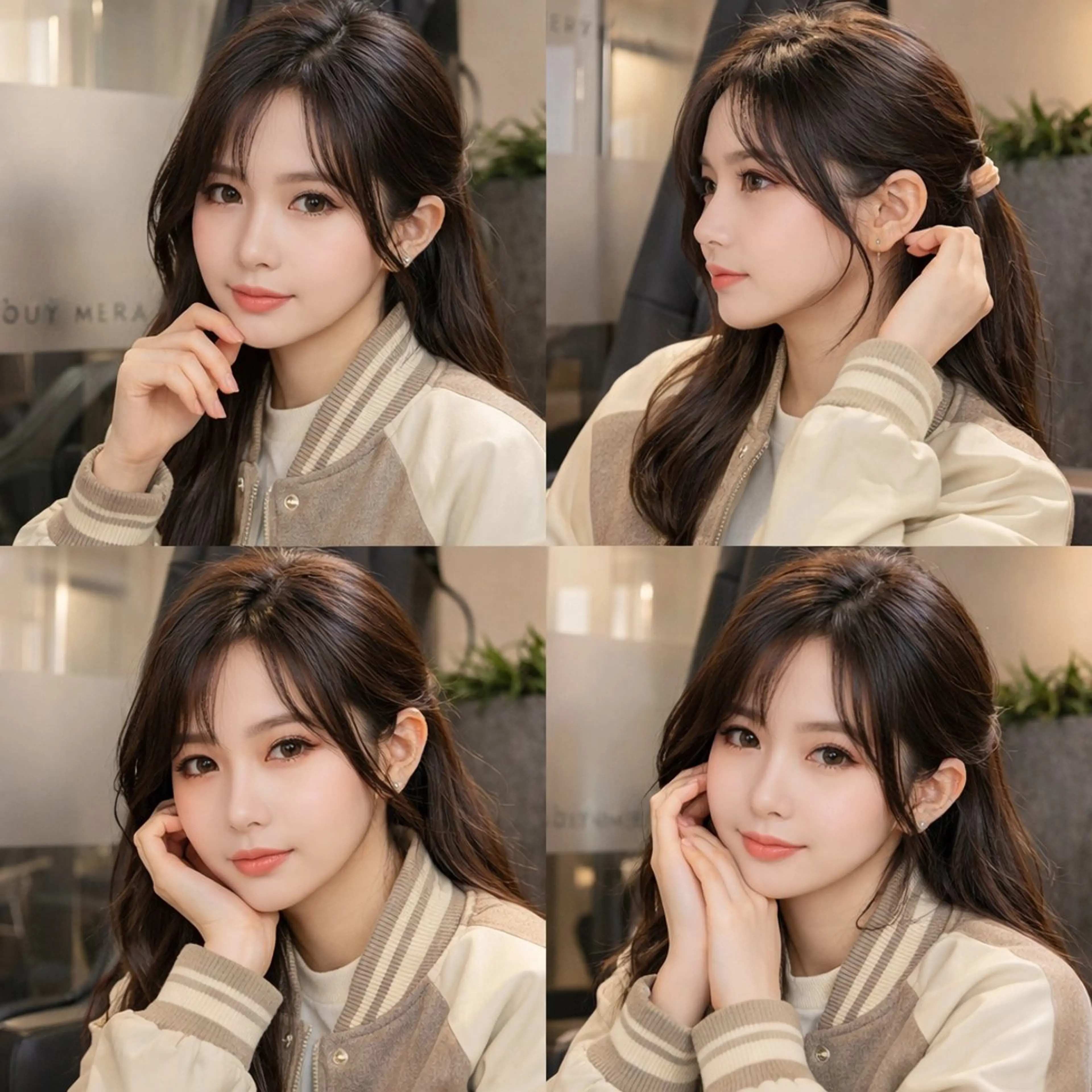 ロング 顔周りカット 髪質改善 おくれ毛 サイドバング トリートメント カット ヘアカラー トリートメント ♦️髪質改善美髪矯正 💍谷口克也♦️のヘアスタイル