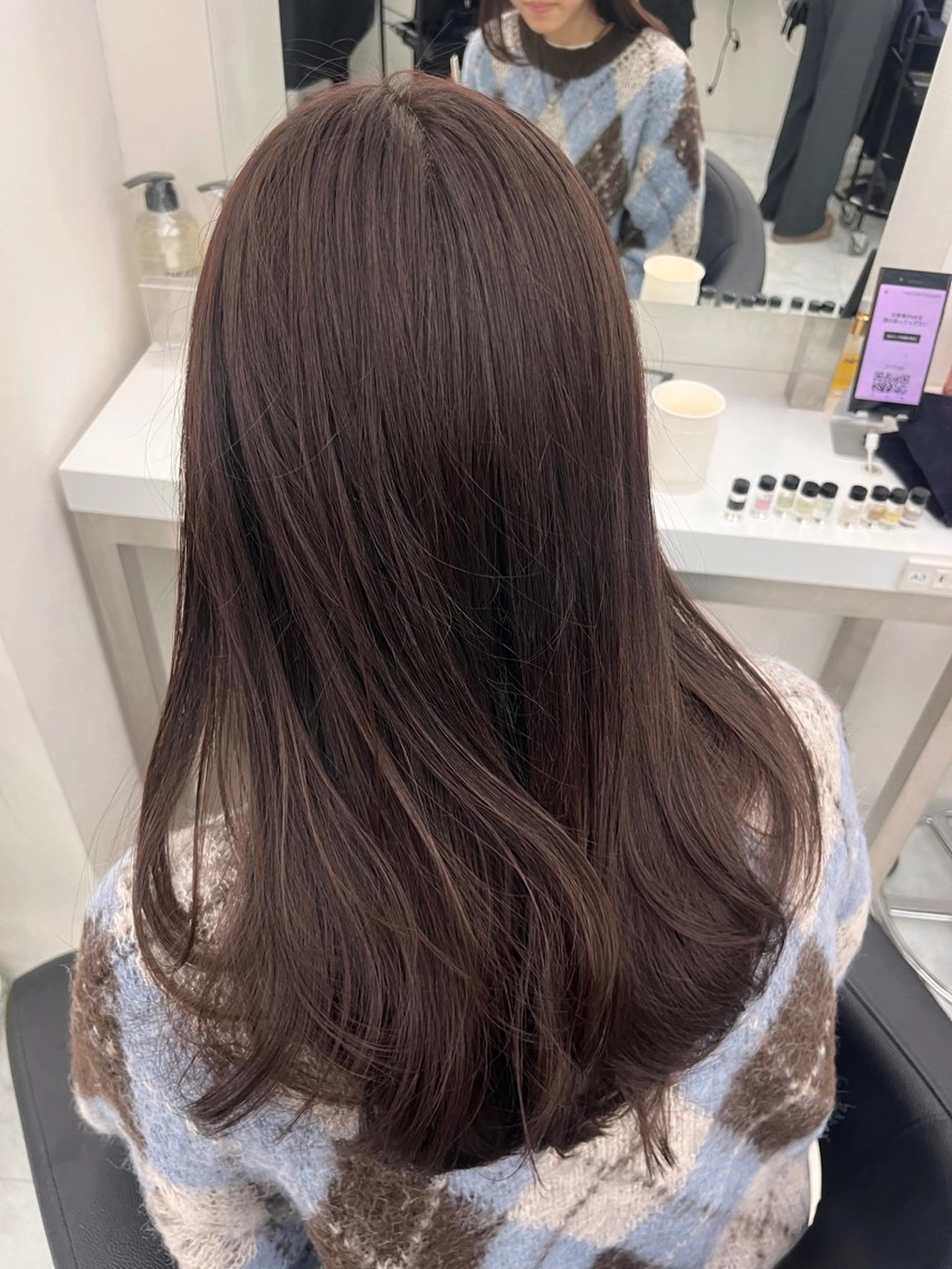 ロング ヘアカラー トリートメント ヘッドスパ ヘアセット ♡ナチュラルガーリー ♡ベージュ♡RINAのヘアスタイル