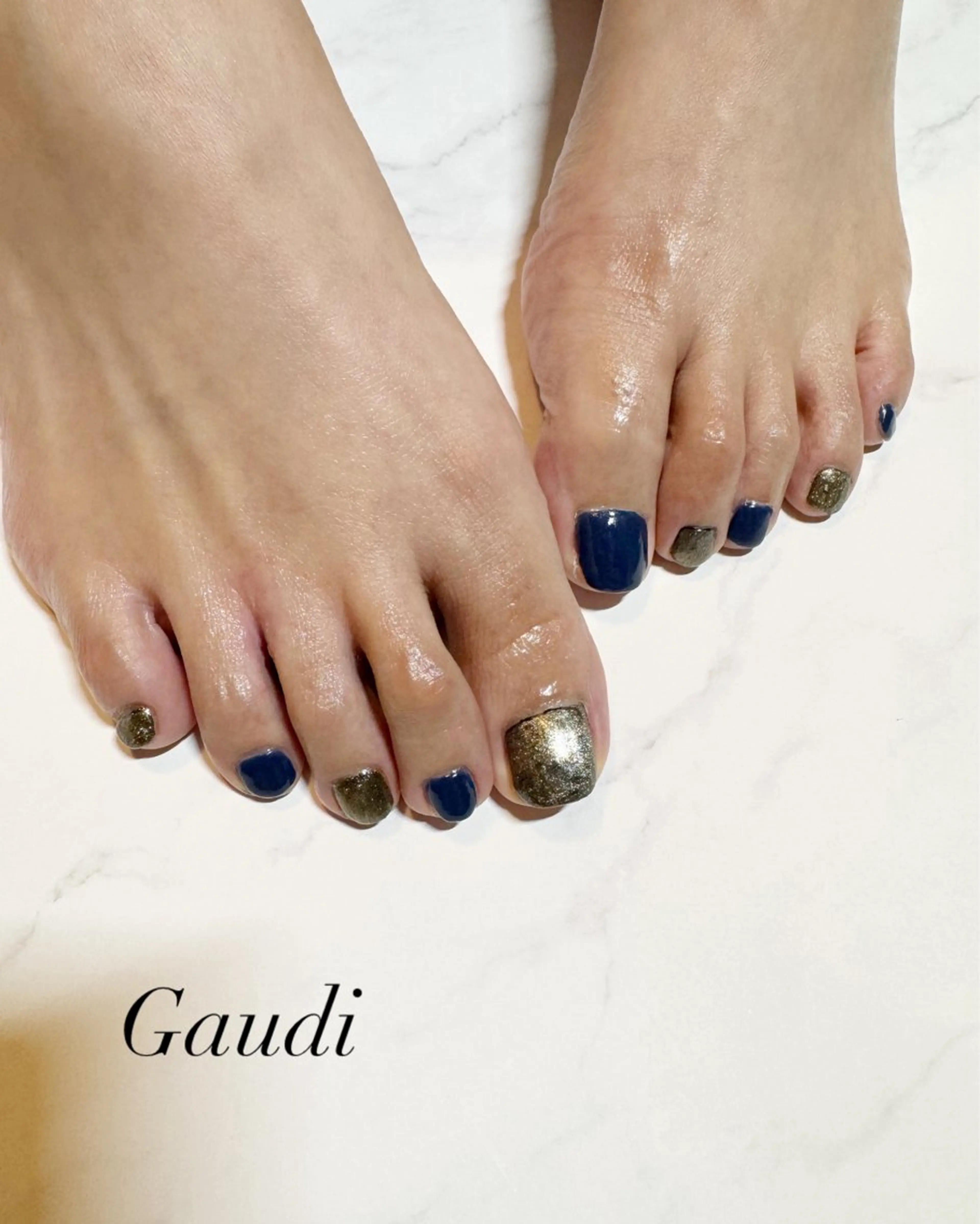 ネイル ゴールド マグネットネイル ネイビー Gaudi.Nail Rinaのその他イメージ