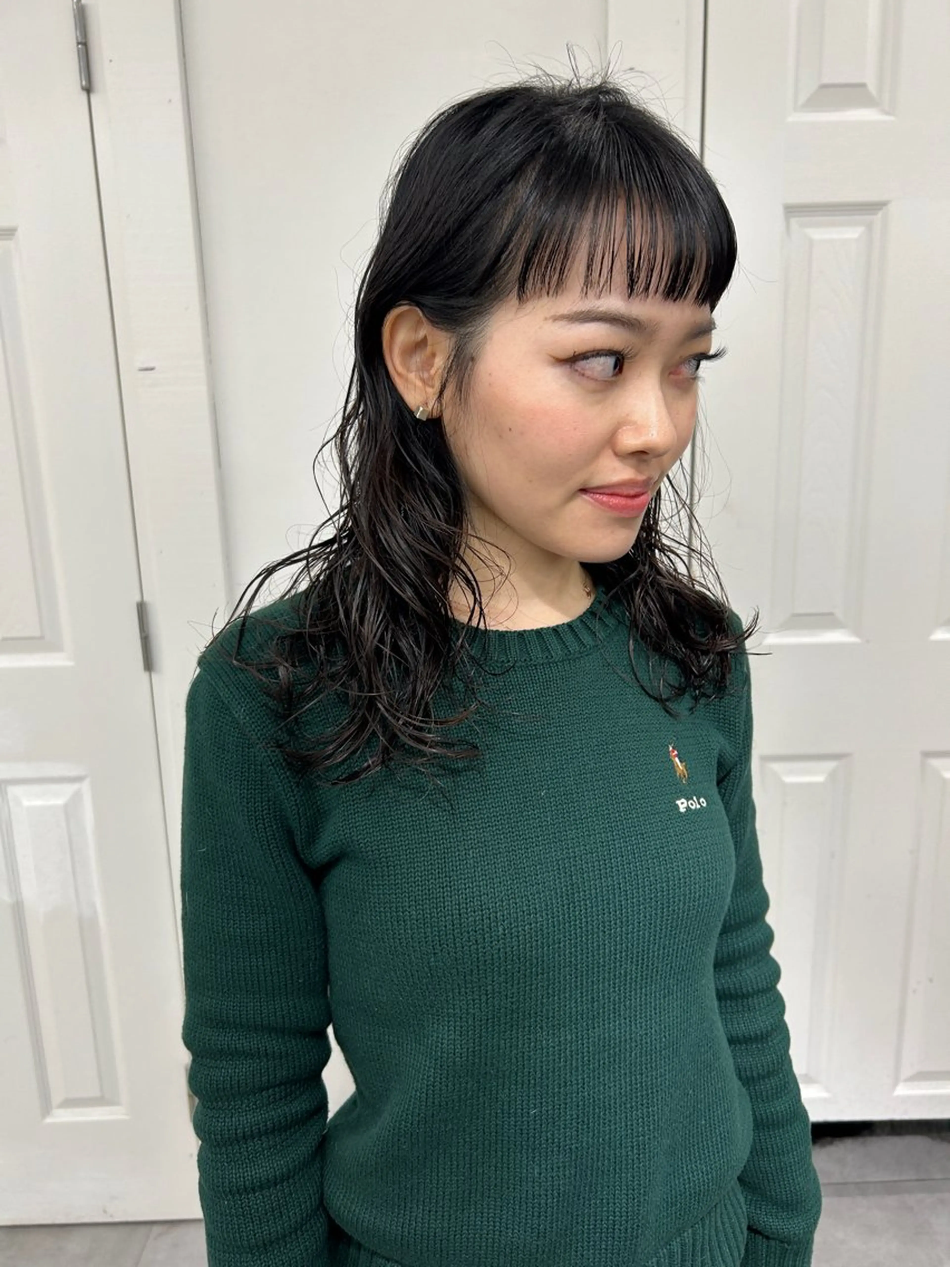 ロング パーマ カット パーマ トリートメント レイヤーボブ/ 艶カラー/サナ🌼のヘアスタイル