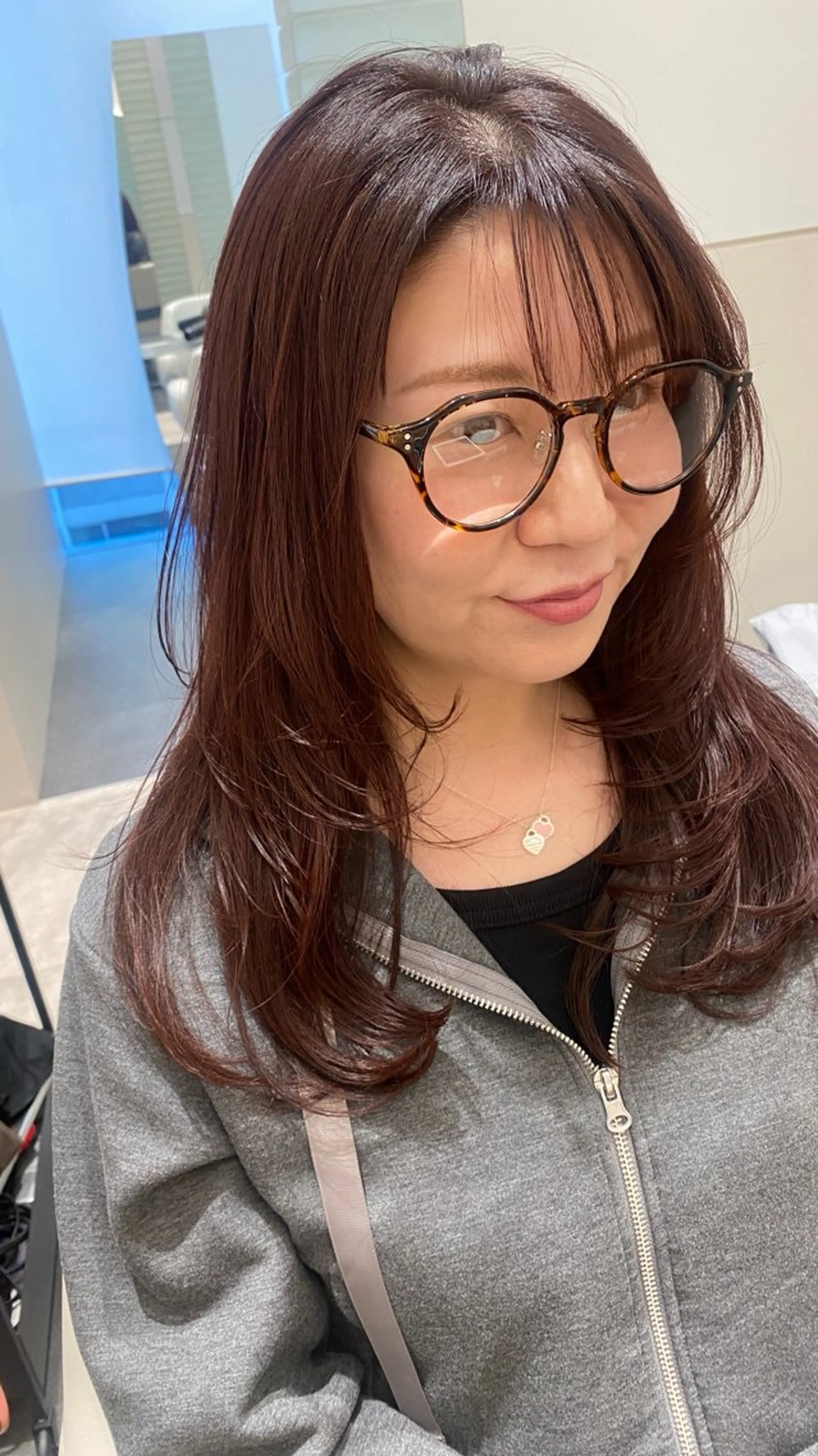 ロング レイヤーカット カット ヘアカラー トリートメント SALOWIN銀座RAYⅡ所属・レイヤー/髪質改善 /Sayakaのヘアスタイル