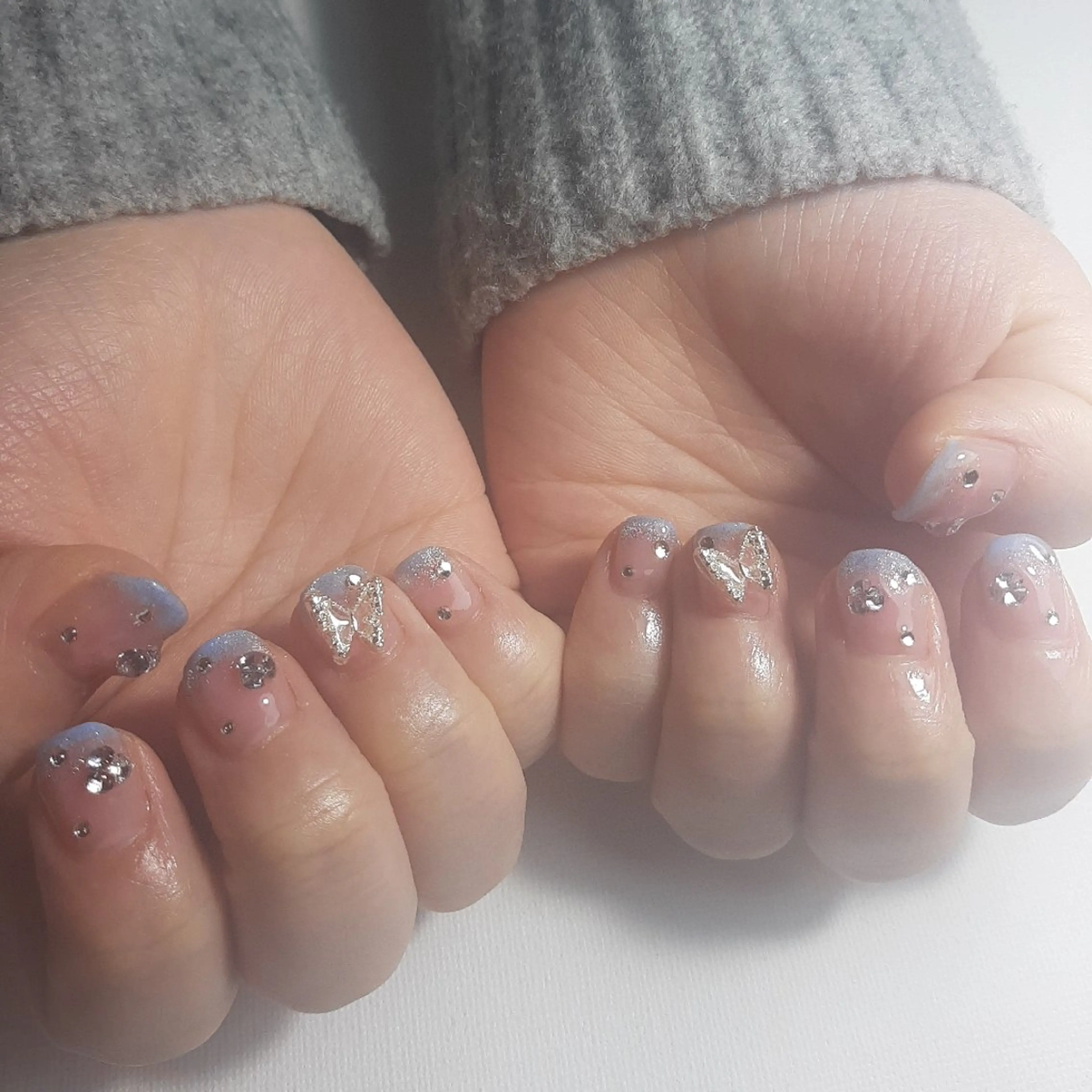 ネイル ジェルネイル キラキラネイル 持ち込み ショートネイル owlnail /持込みデザイン専門のネイルデザイン