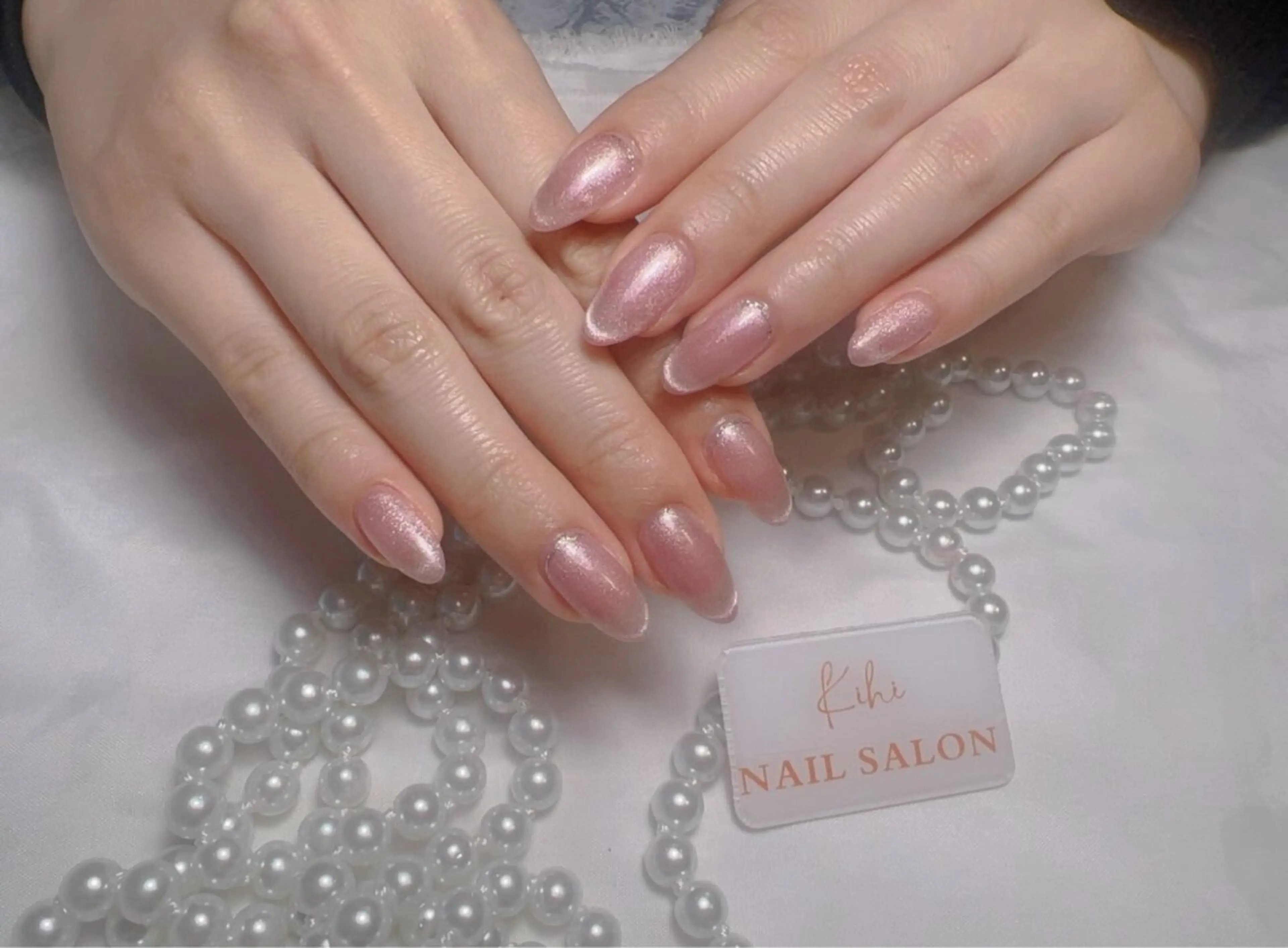 ネイル フレンチネイル ジェルネイル グラデーション キラキラネイル 韓国ネイル 清水 ユナのネイルデザイン