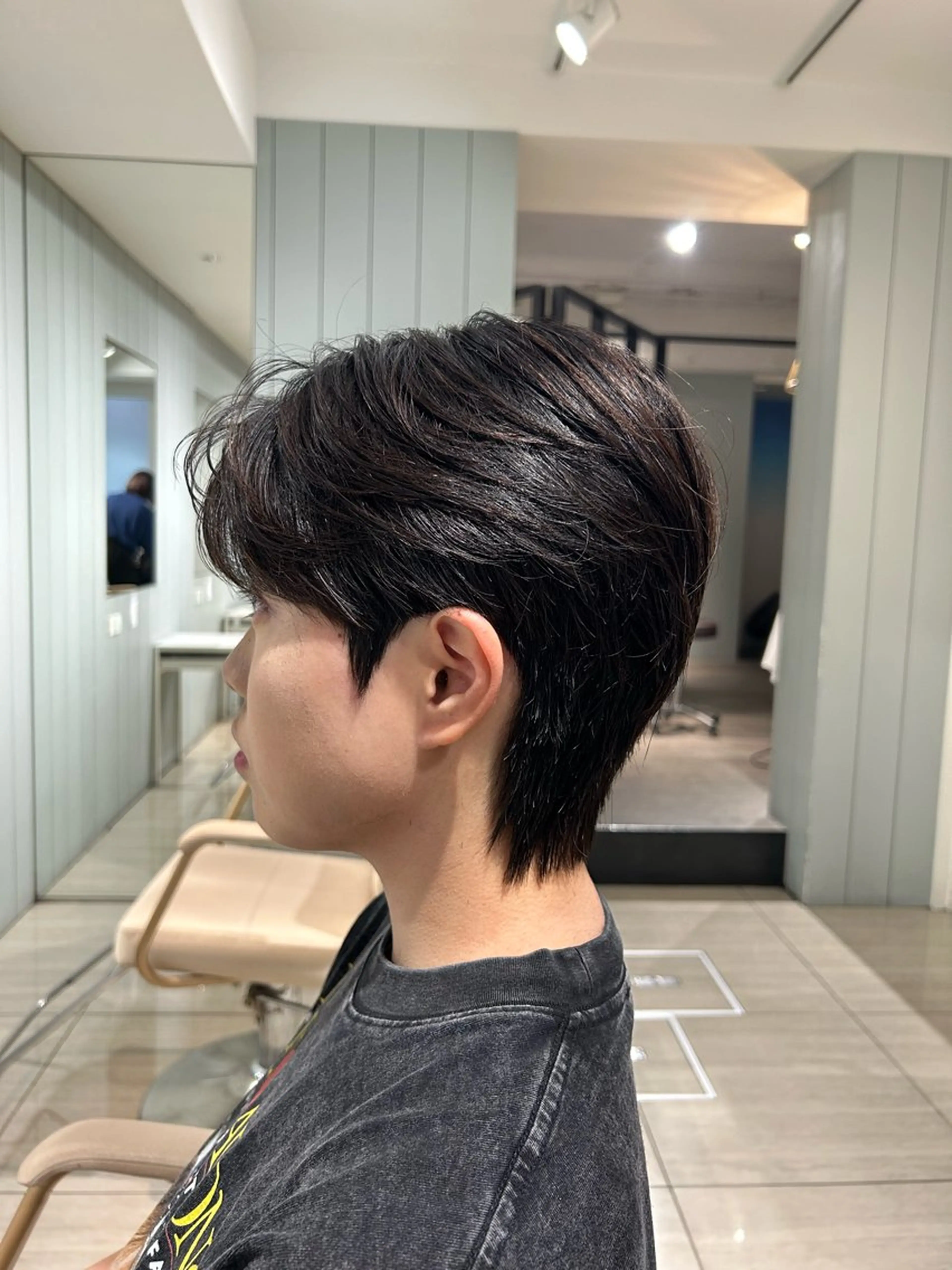 メンズ ダウンパーマ カルマパーマ メンズパーマ 隈元 光のヘアスタイル