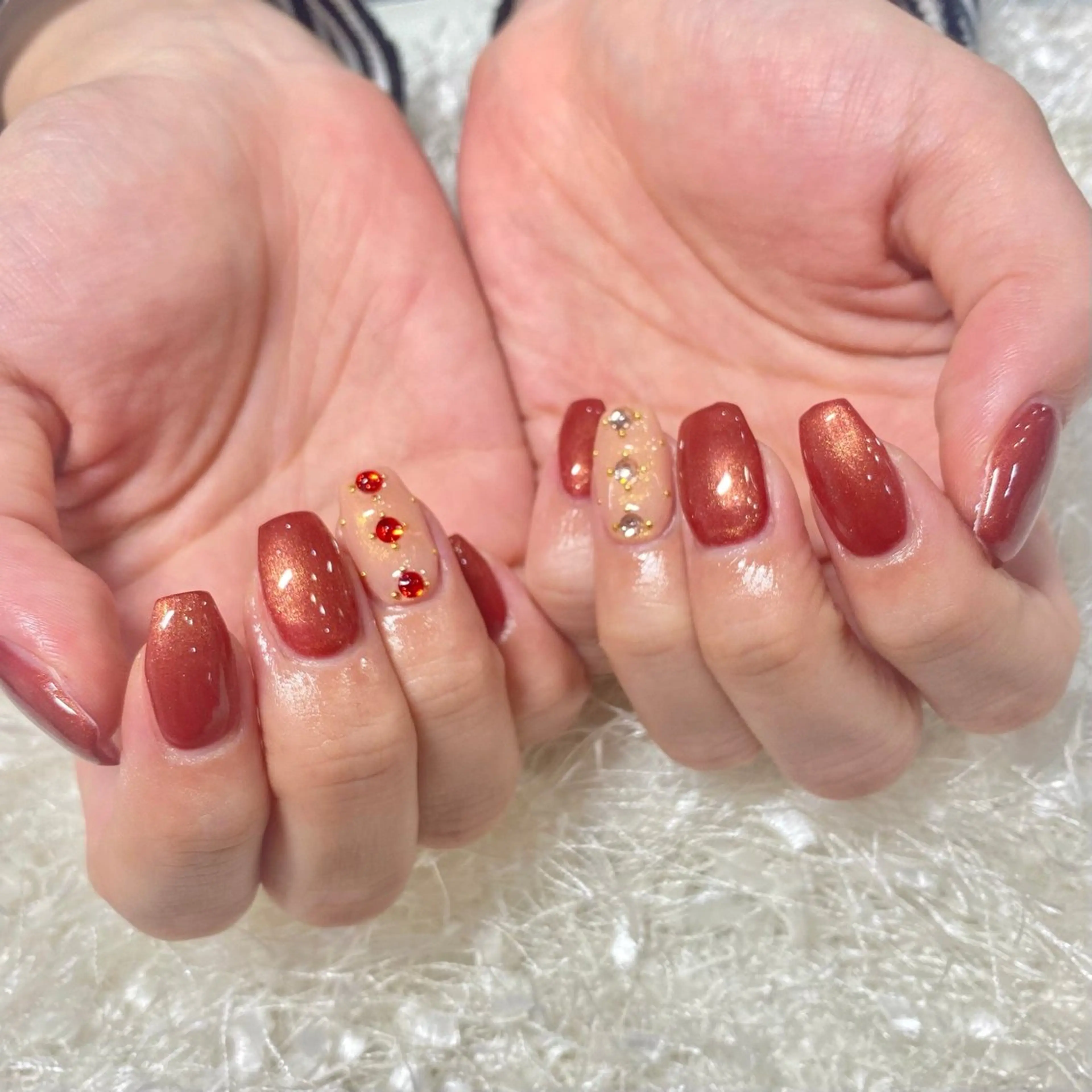 ネイル 長さ出し フレンチネイル ジェルネイル グラデーション 韓国ネイル ハンドネイル Nail&eye Belire 新宿のネイルデザイン