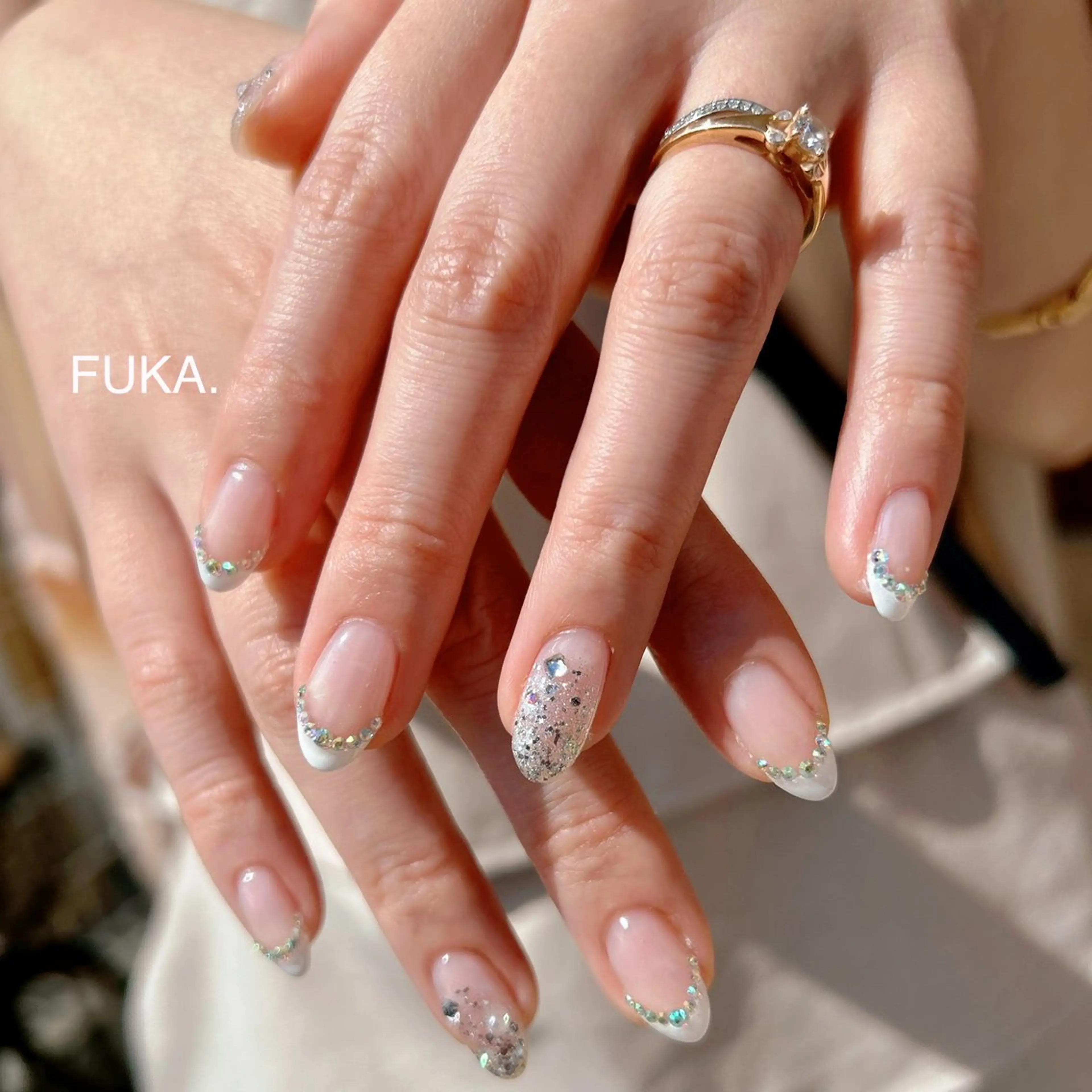 ネイル ジェルネイル 持ち込み パラジェル ブライダルネイル ハンドネイル ネイルサロンAnela【アネラ】所属・Nail♡Fuka. /1月予約受付中のネイルデザイン