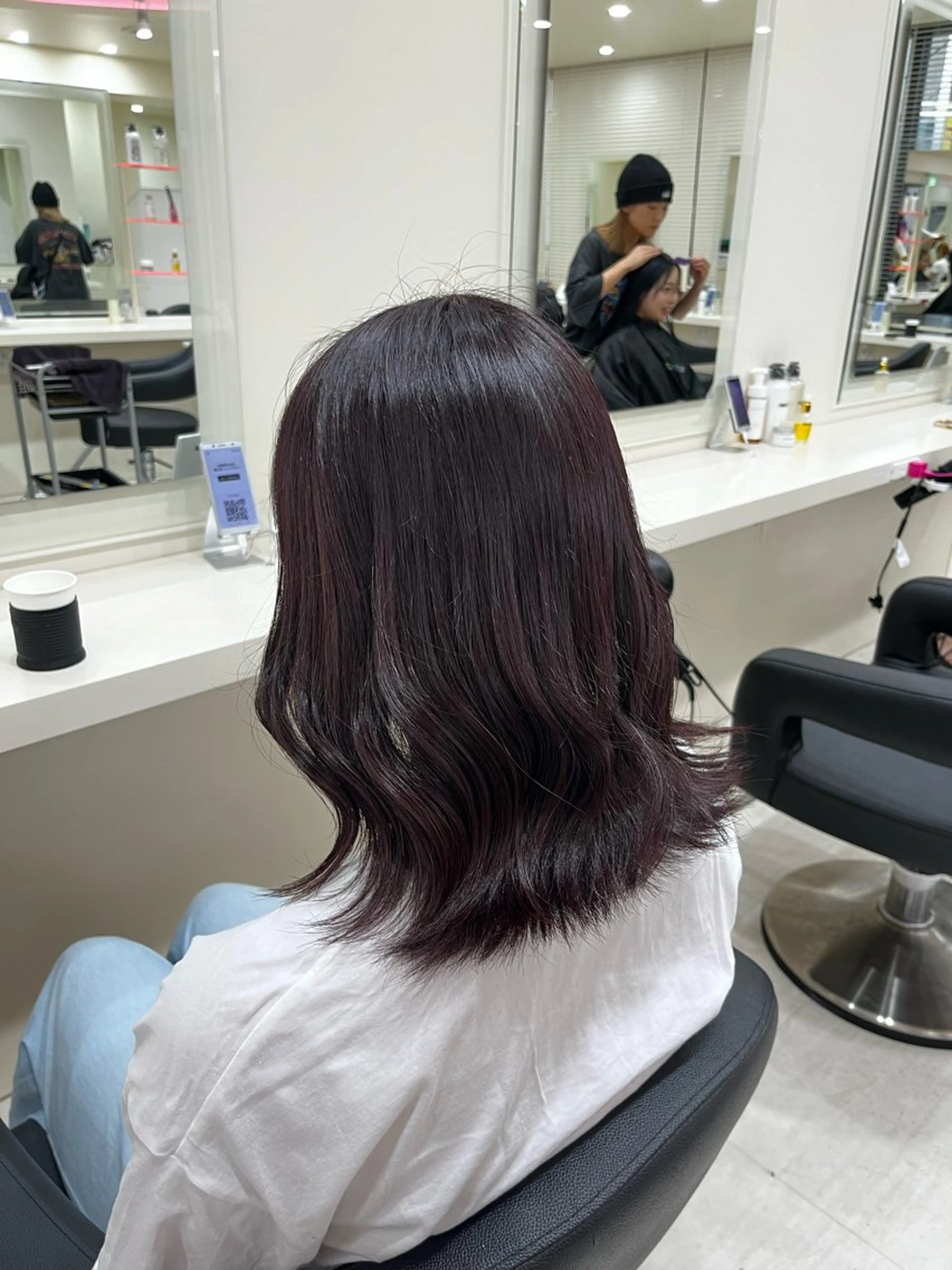 セミロング カラー ヘアカラー 💟RINNA 艶カラー💟のヘアスタイル