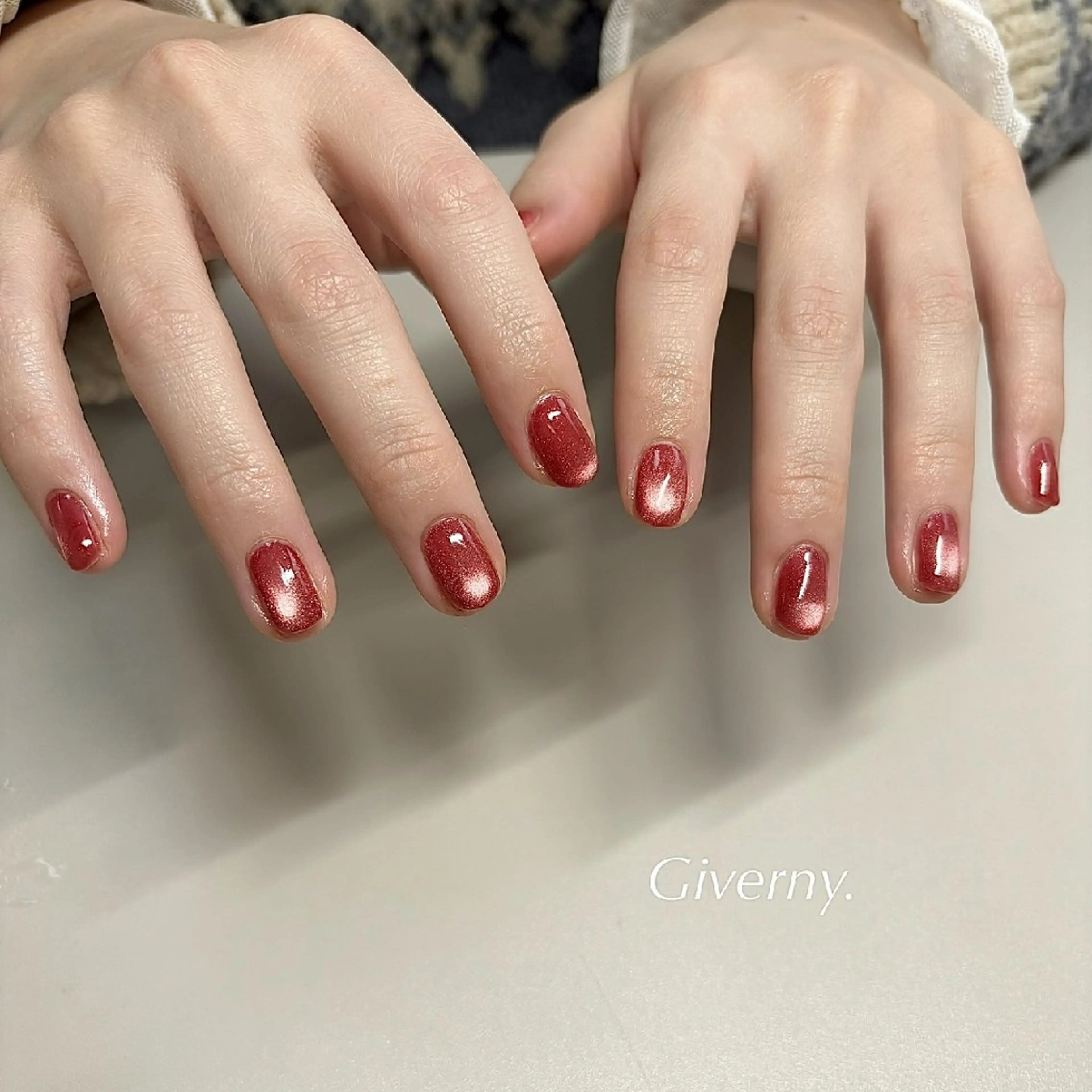 ネイル マグネットネイル 春ネイル ハンドネイル Giverny .のネイルデザイン