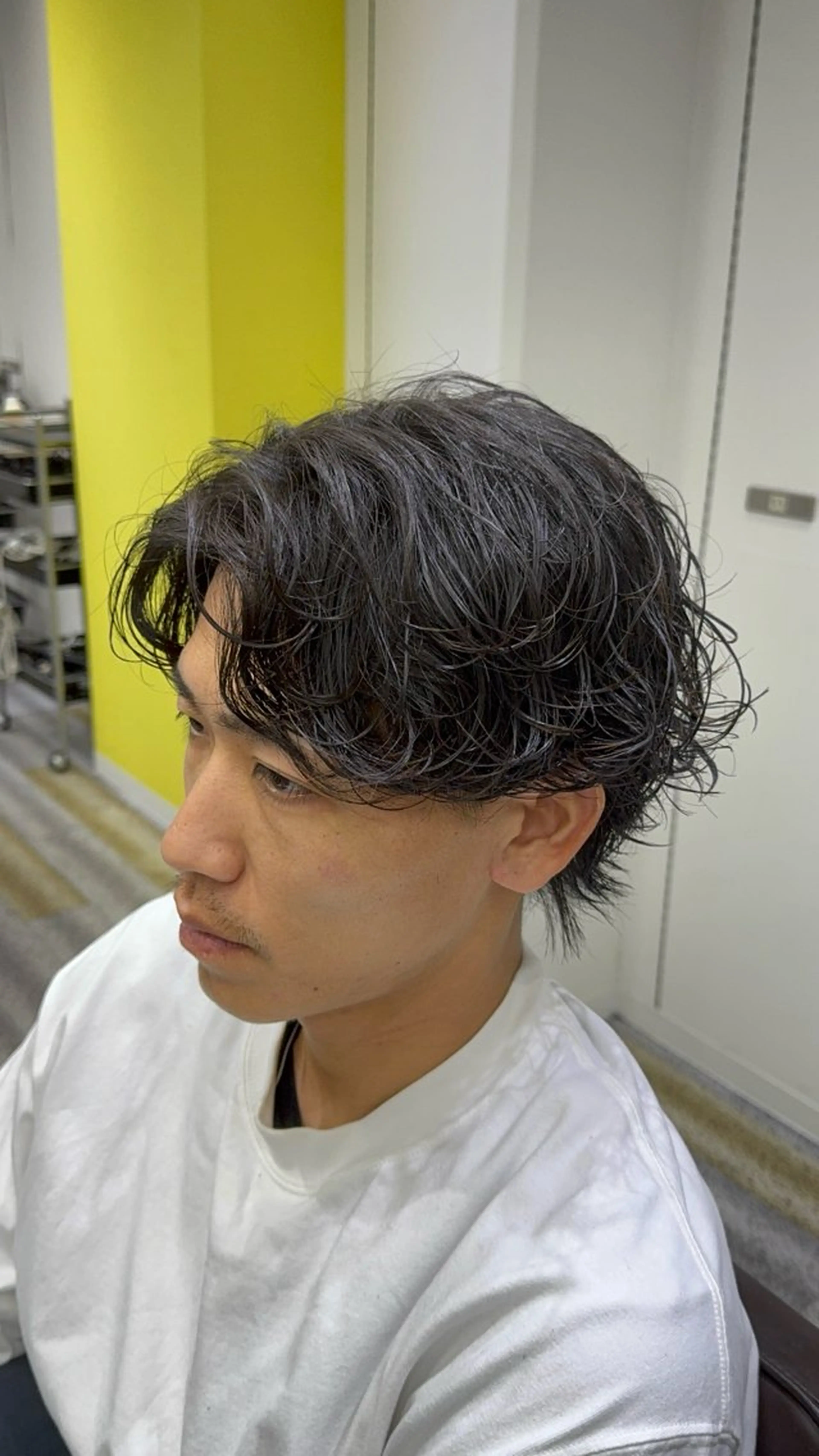 ミディアム パーマ メンズ カット パーマ 【メンズ特化】岩瀬 武【メンズパーマ】のヘアスタイル