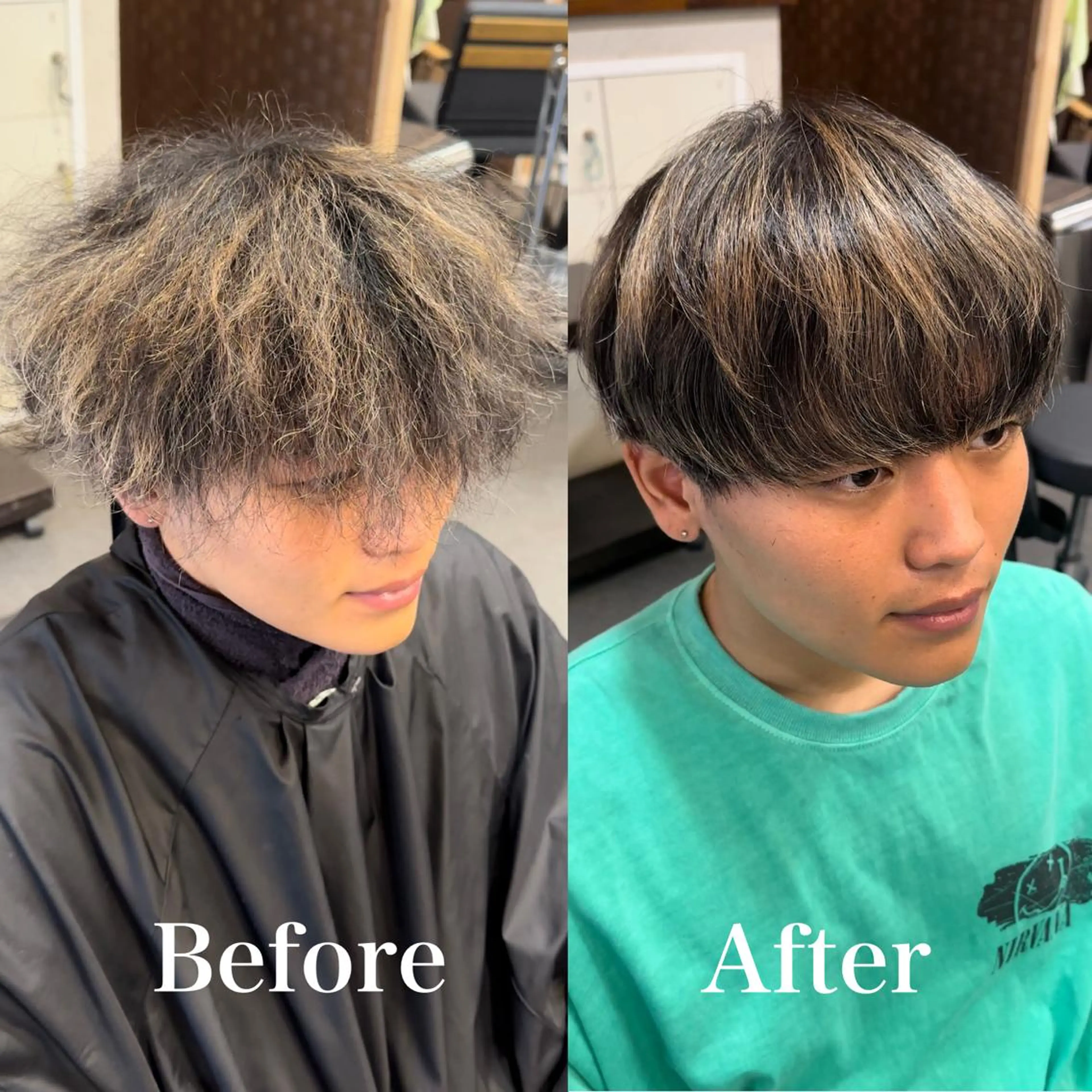 パーマ メンズ メンズパーマ プードルパーマ スペインカール メンズツイストパーマ ツイストスパイラルパーマ カット 縮毛矯正 年間2000名担当◎ パーマ職人/仲原佑樹のヘアスタイル