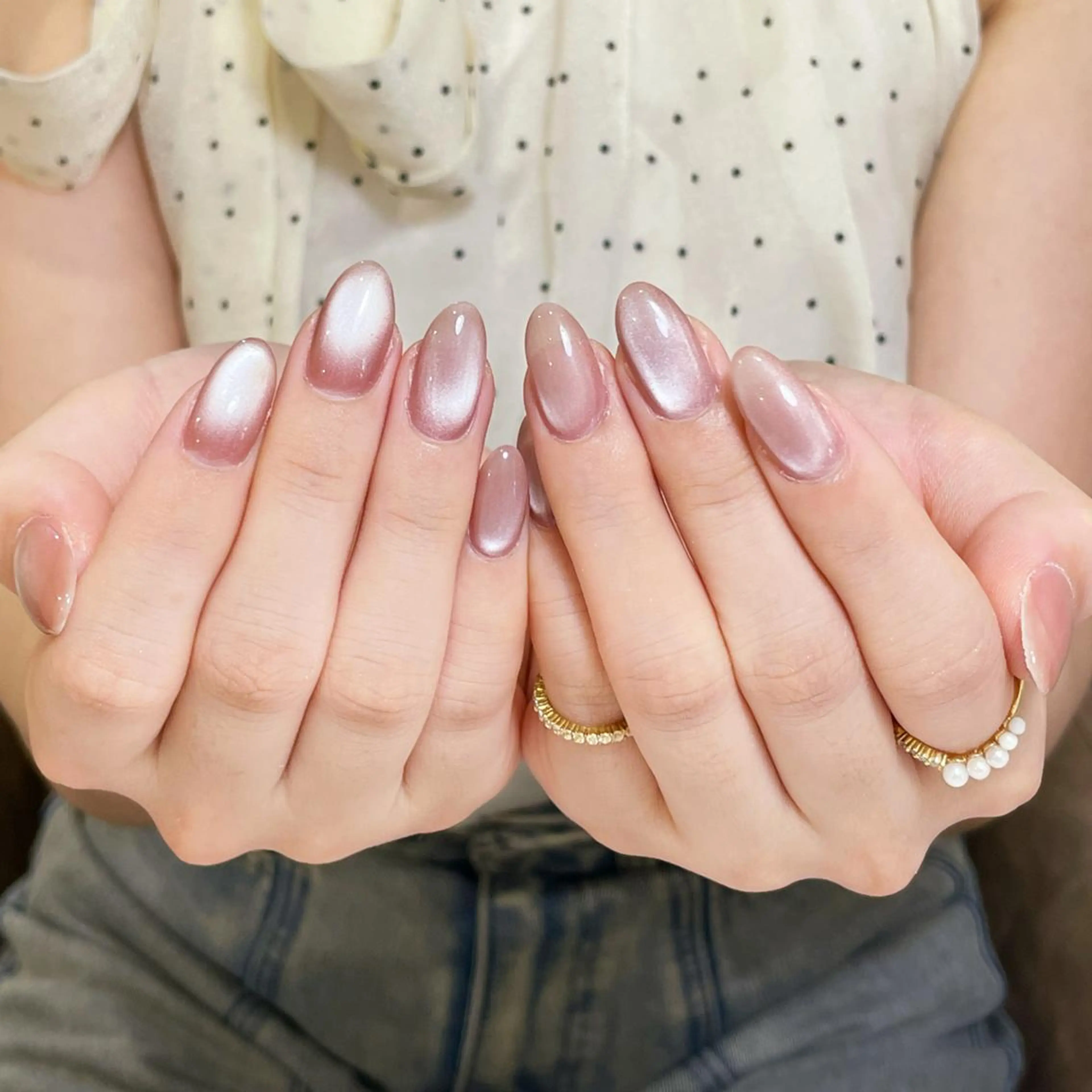 ネイル アートネイル オーロラネイル ガーリー キラキラネイル 韓国ネイル ハンドネイル DIANMOND NAIL🌸のネイルデザイン