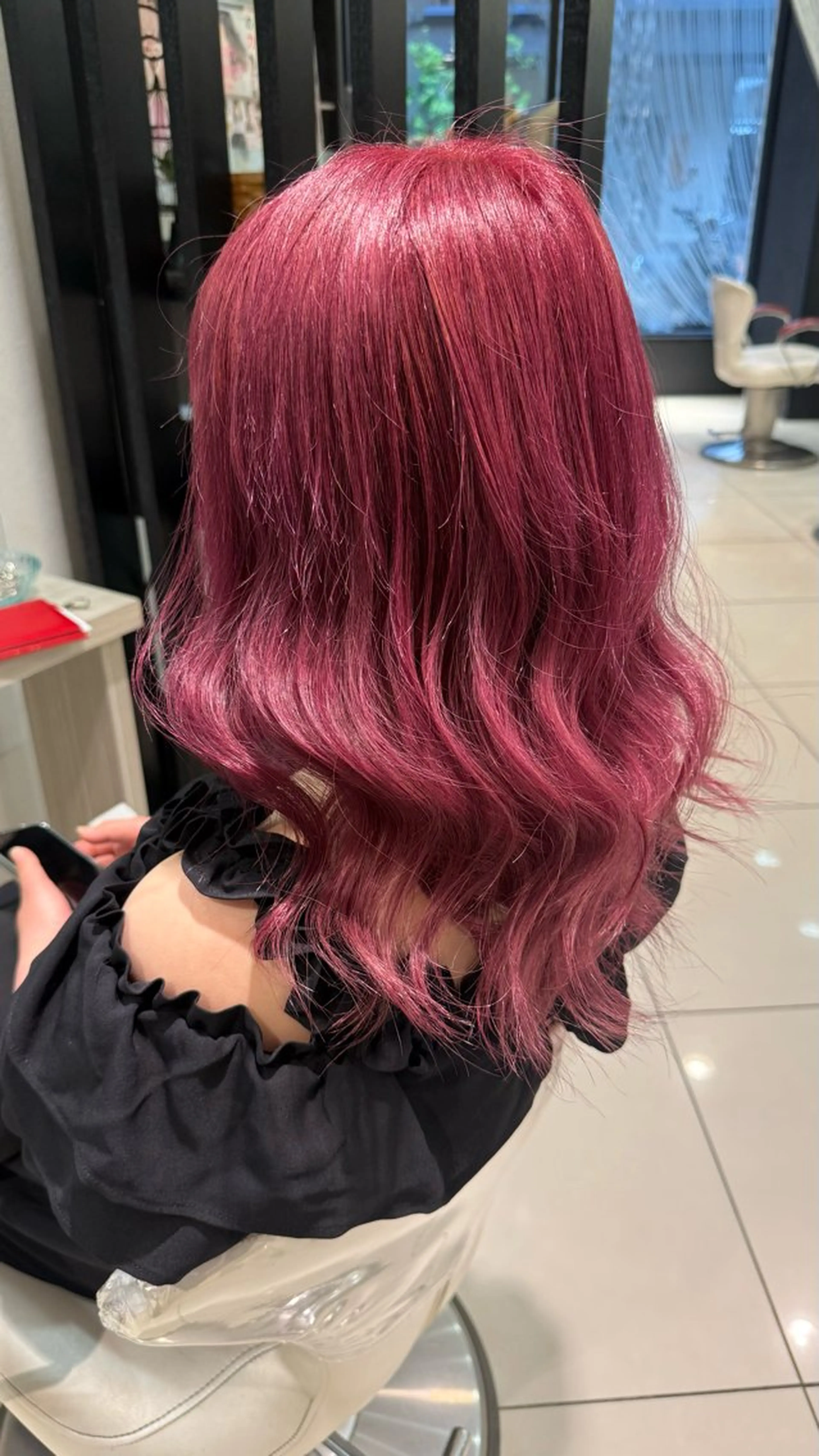 ミディアム カラー ピンクカラー 🎨 SHIORI🥀のヘアスタイル