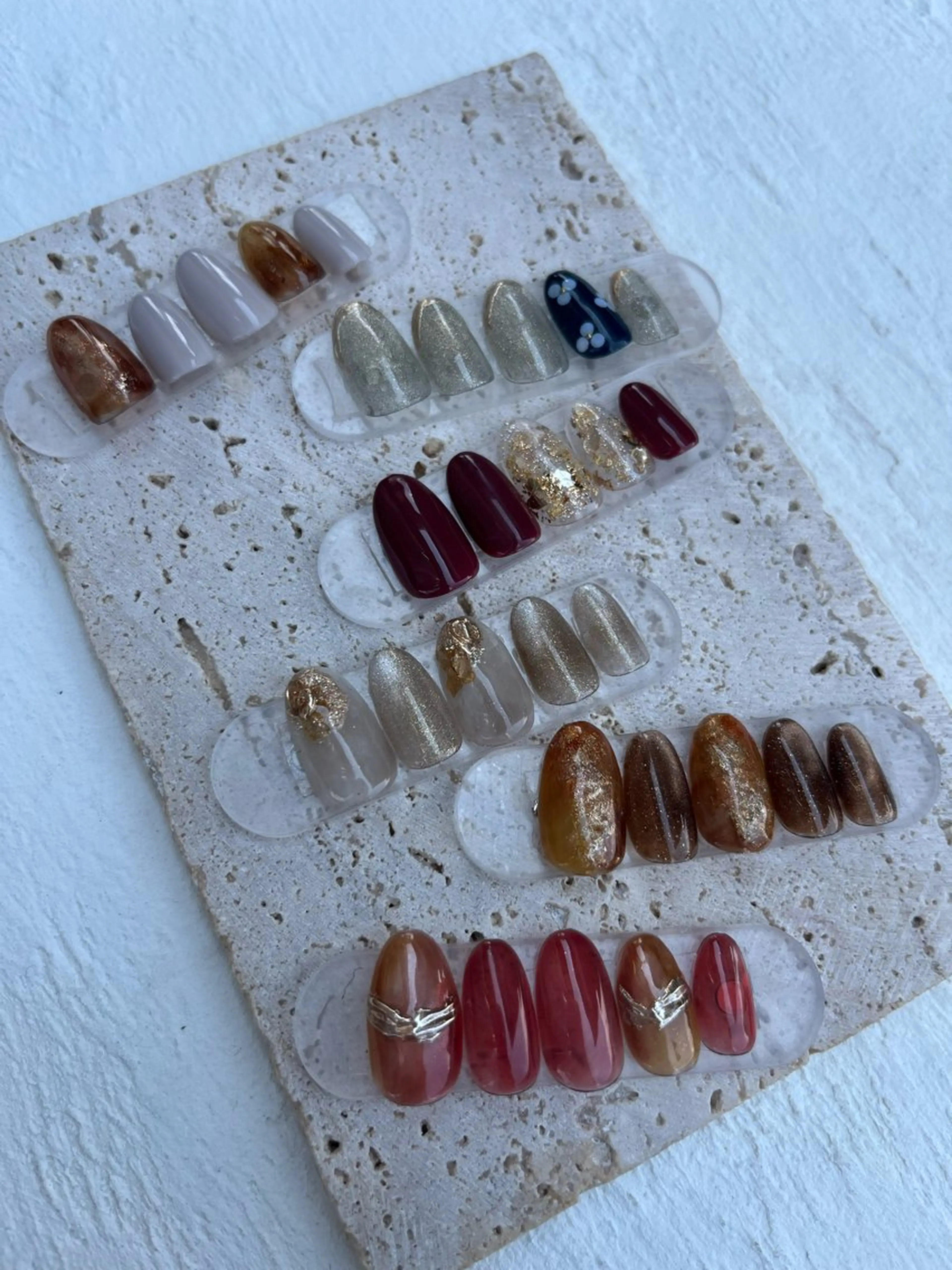 【オフなし】モニター様募集　ハンド　サンプルより選択　🍂秋を感じるシンプルデザイン/シンプルニュアンスネイルの写真