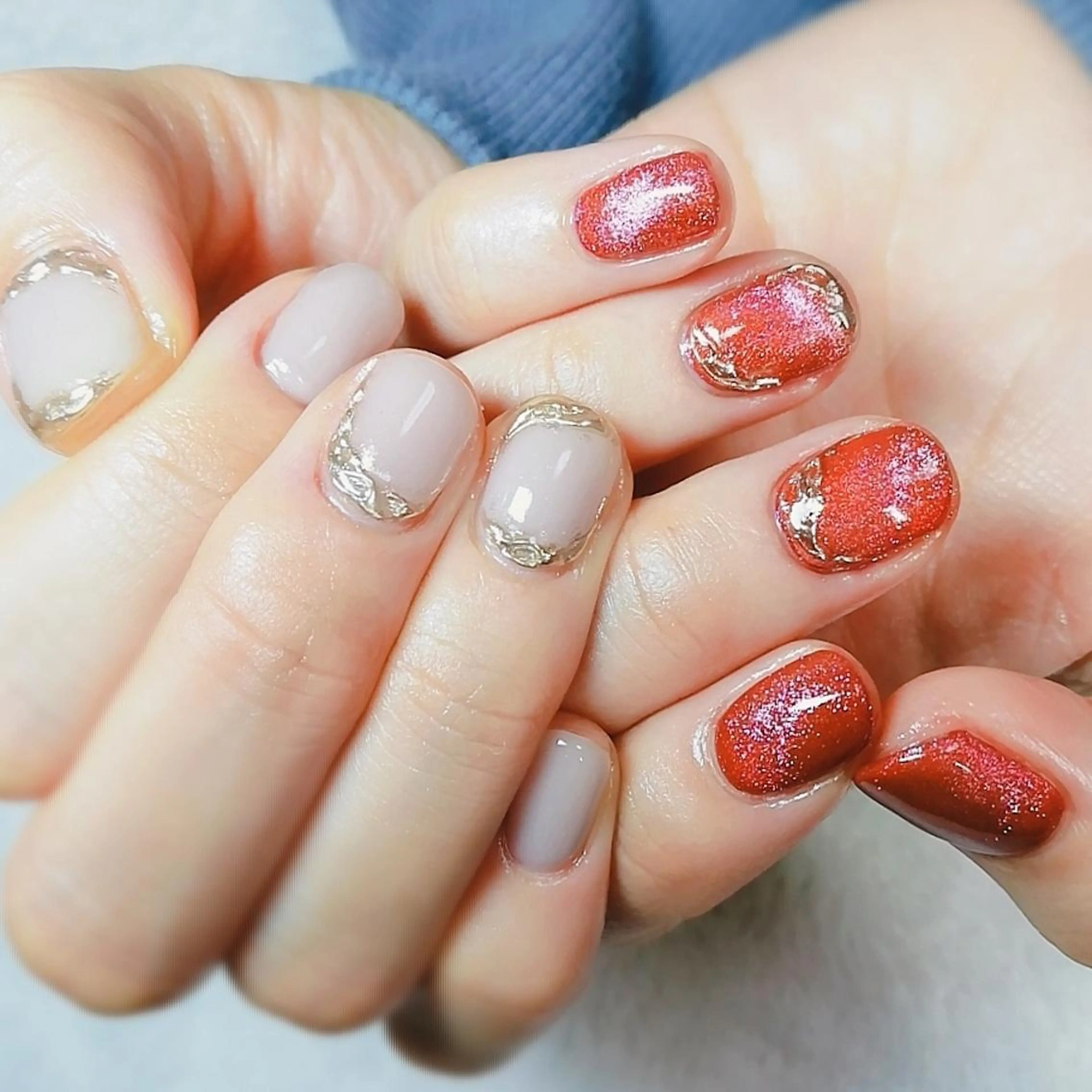 ネイル アートネイル ミラーネイル ワンカラーネイル 柴崎 美幸のネイルデザイン