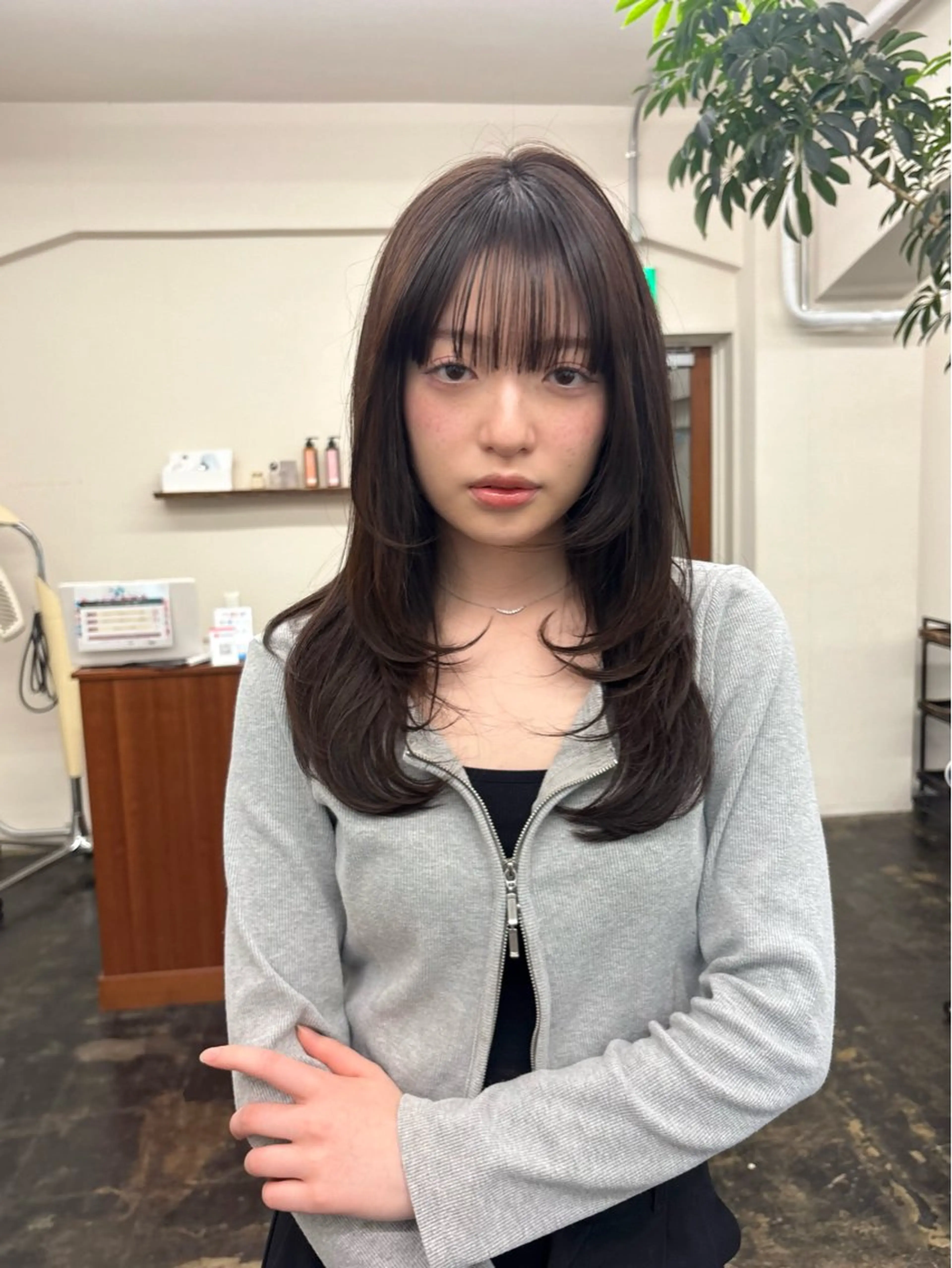 ミディアム レイヤー/顔周り/ 透明感/ののか💞のヘアスタイル