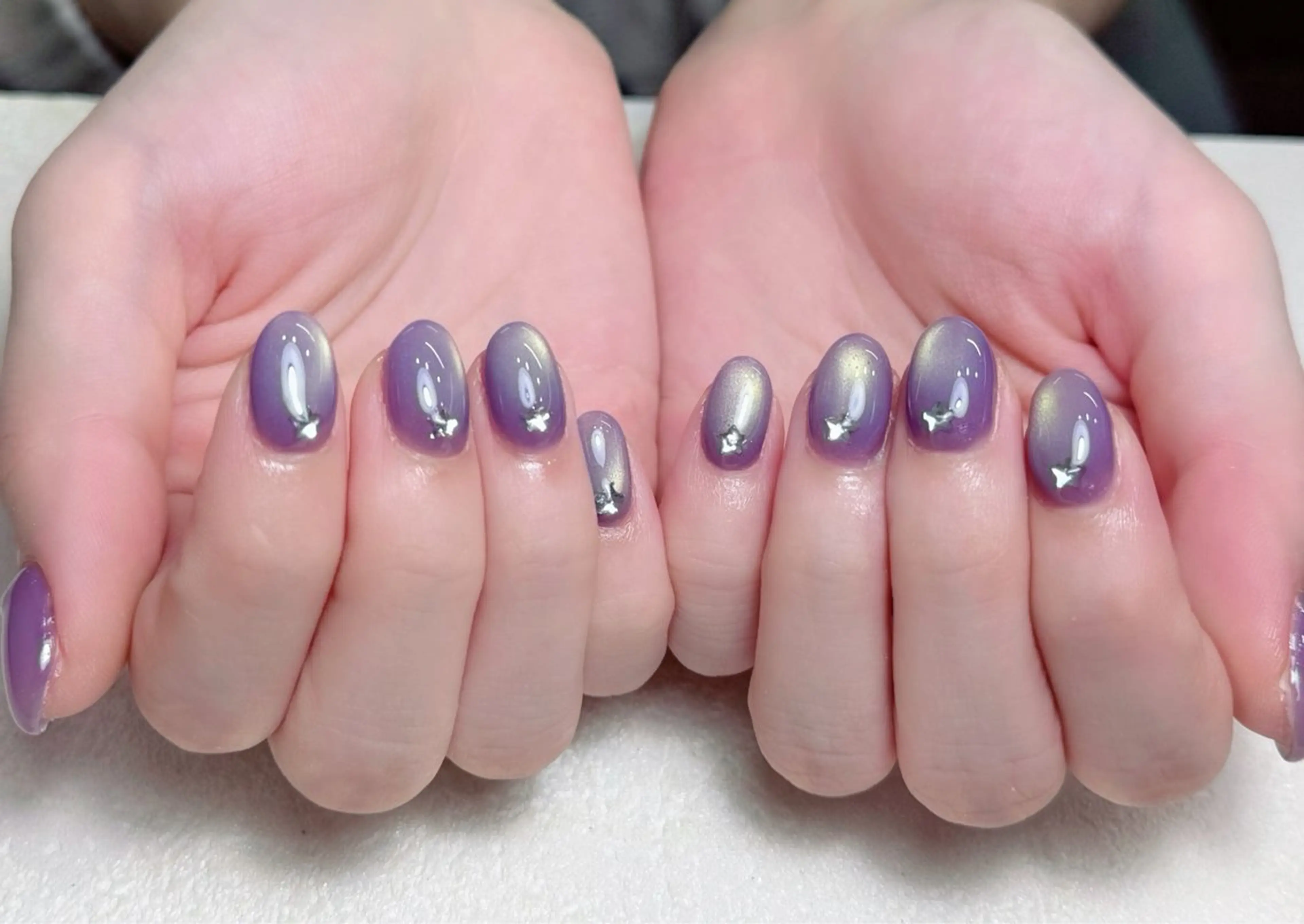 ネイル 長さ出し フットネイル フレンチネイル ジェルネイル ガラスフレンチ 中野駅から2分 MEO NAILのネイルデザイン