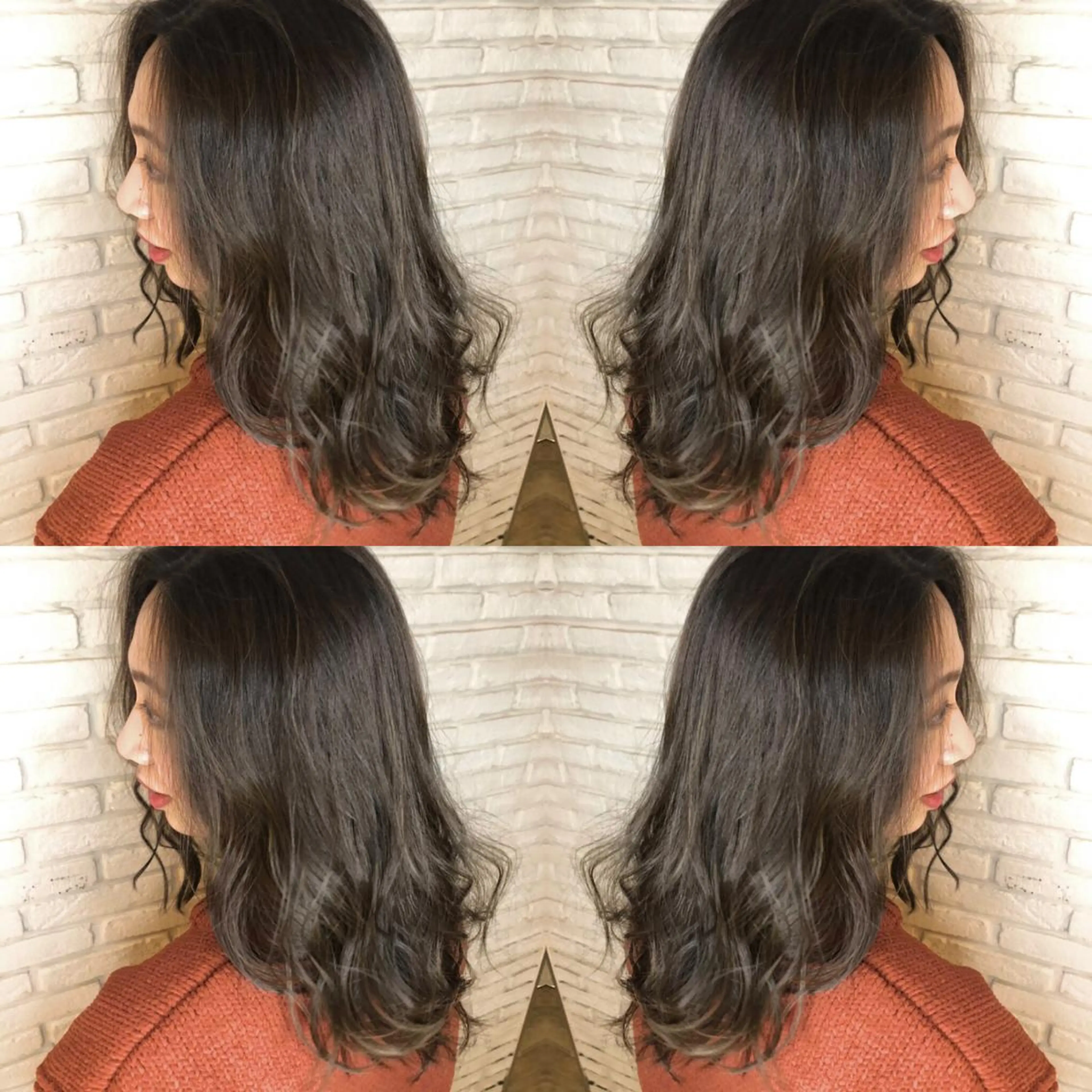 セミロング カット ヘアカラー トリートメント lafith hair goat所属・宮下 浩一のヘアスタイル