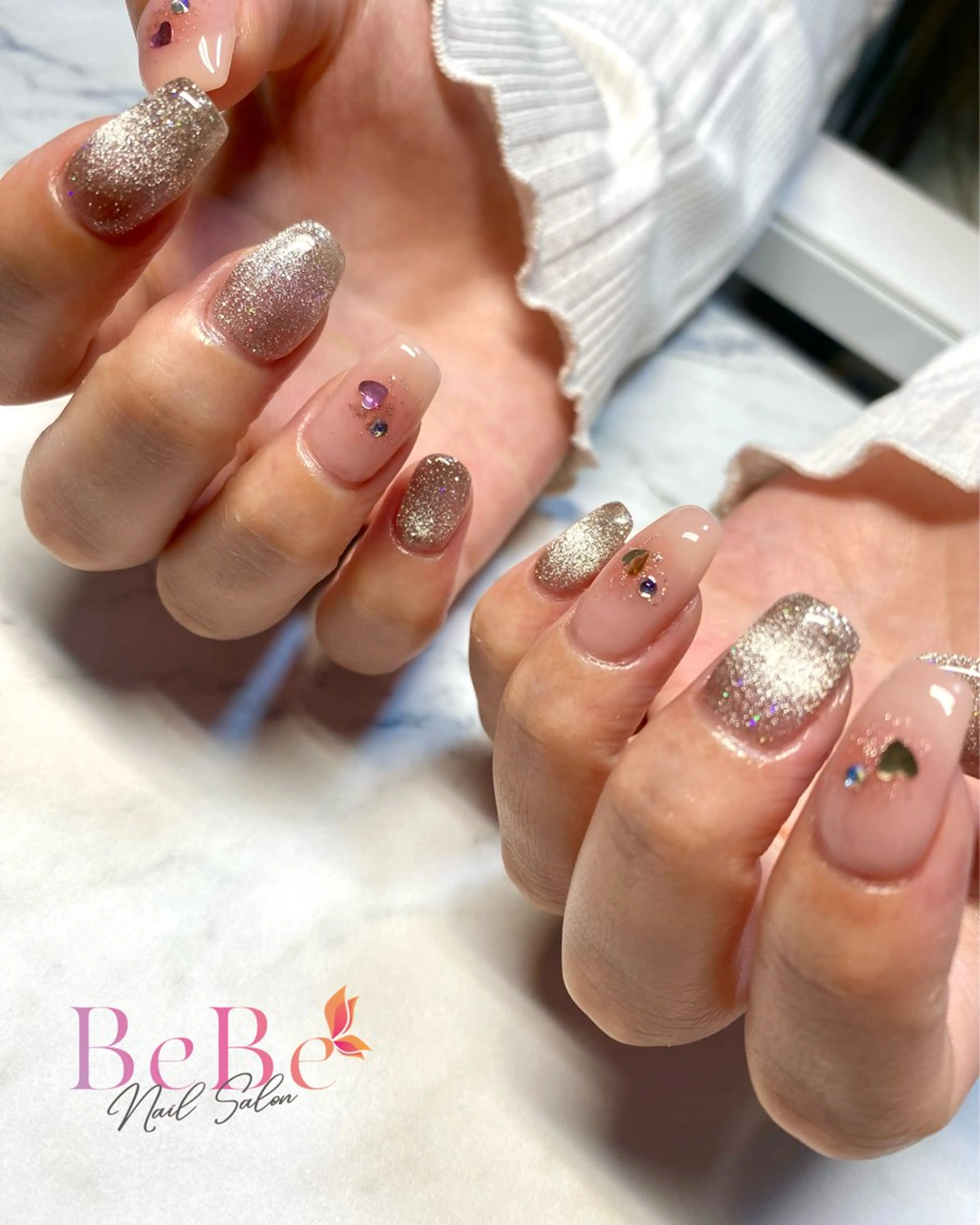 ネイル アートネイル ジェルネイル マグネットネイル ハンドネイル Nail salon BeBeのネイルデザイン