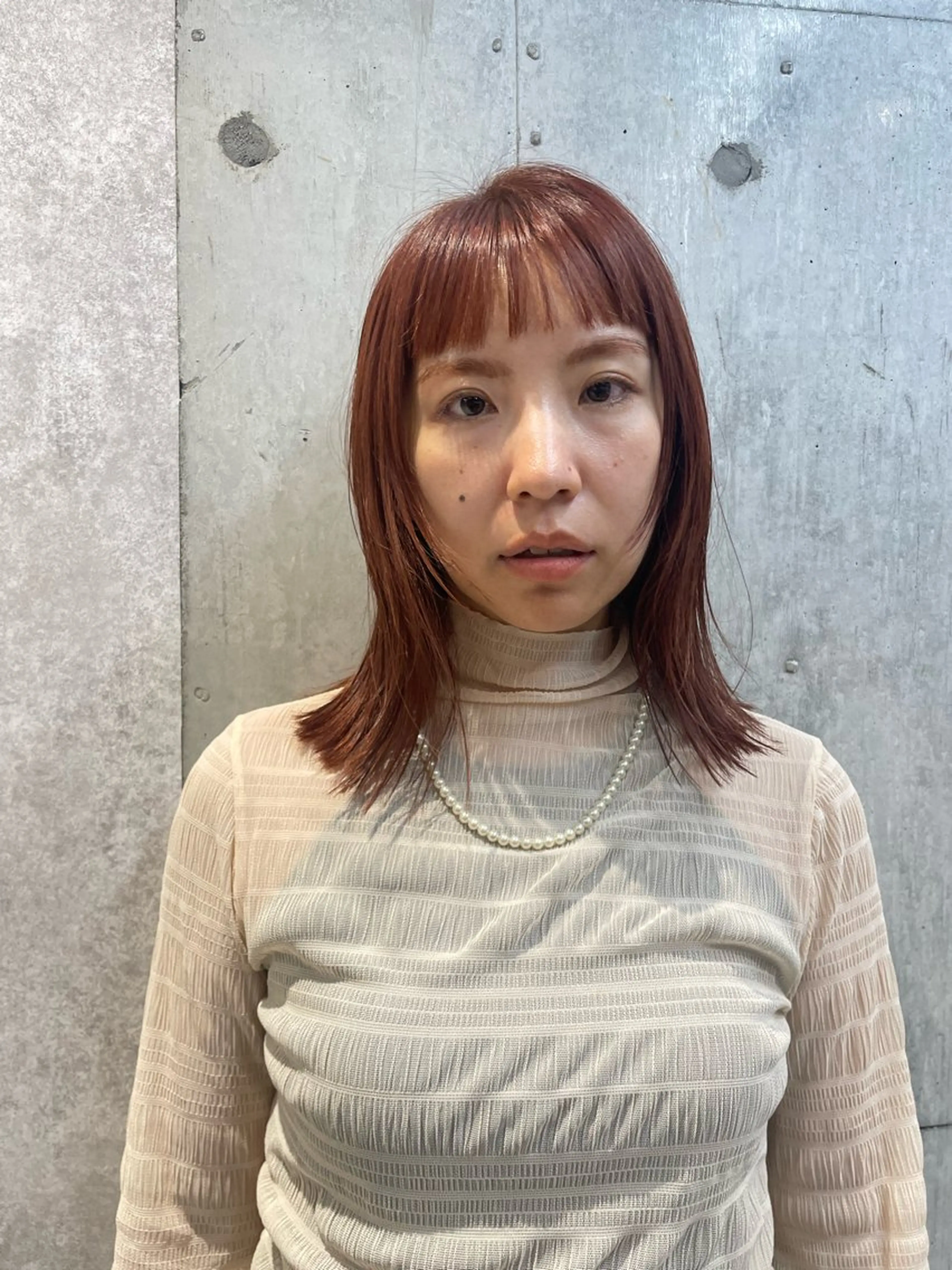 ミディアム カラー カット ヘアカラー ポミエ恵比寿所属・ショートウルフくせ毛 お任せくださいのヘアスタイル