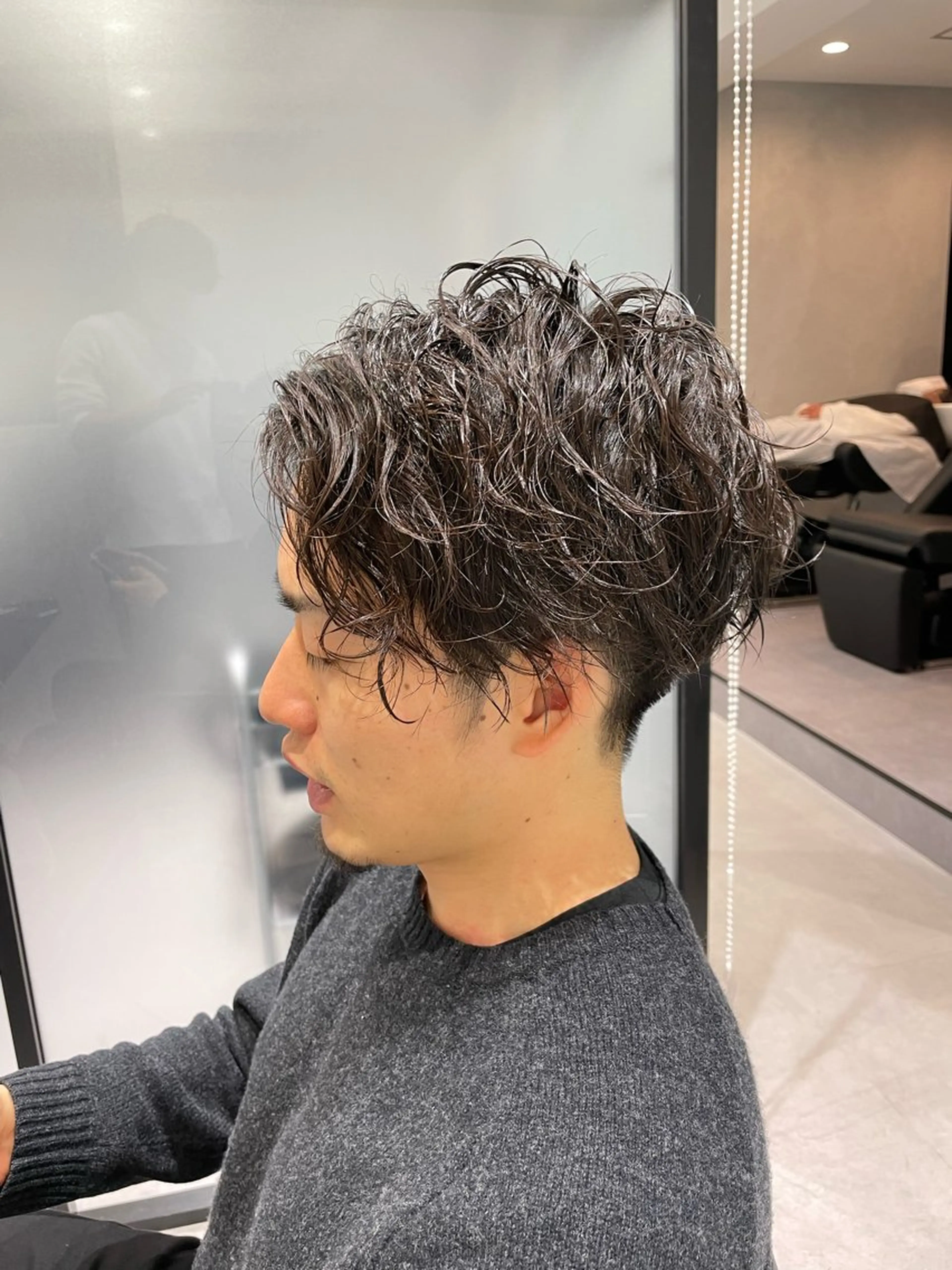 ショート パーマ メンズ カット パーマ ヘアセット メンズ特化 パーマ/オザワのヘアスタイル