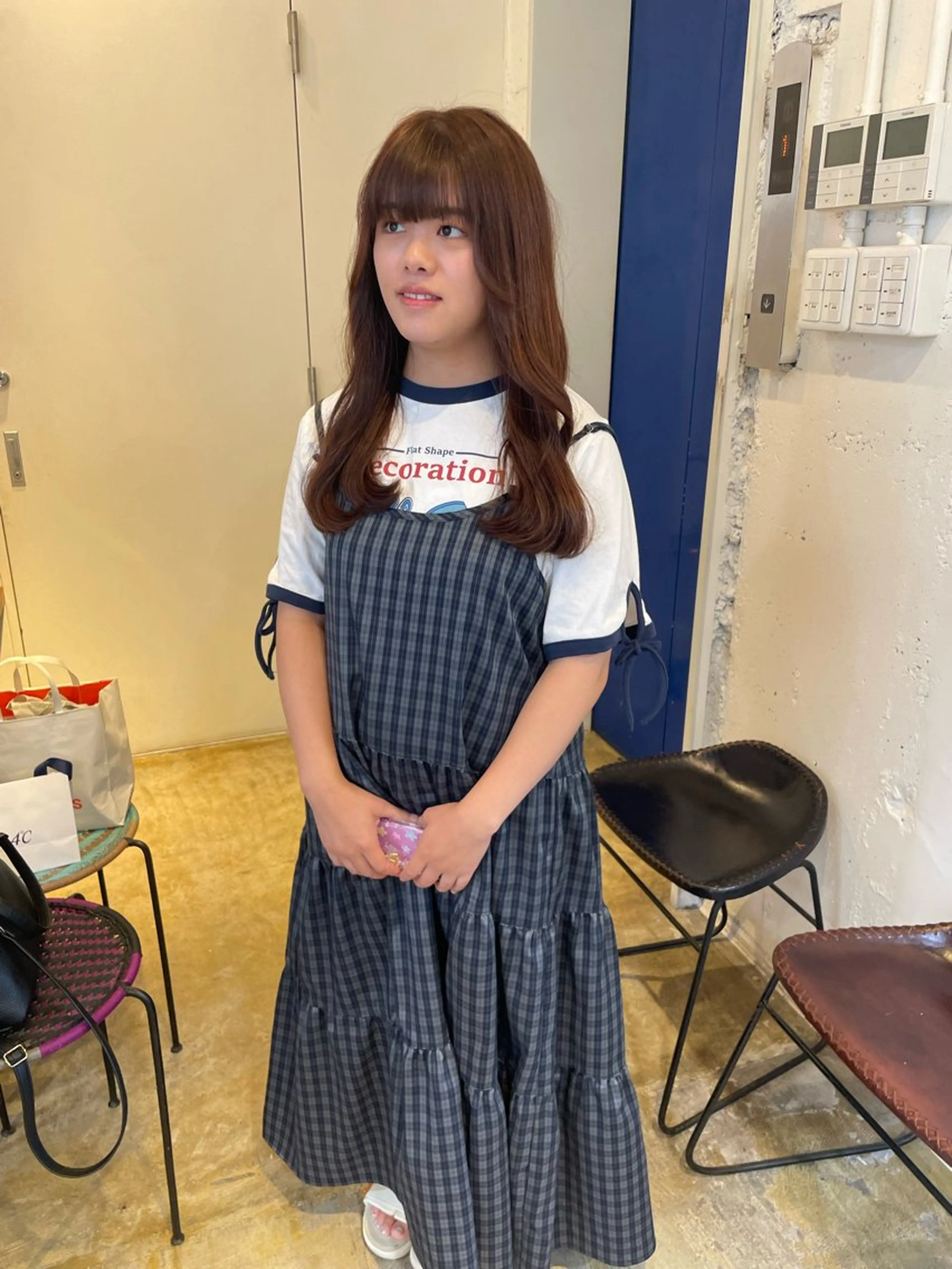 ロング カラー ブラウンカラー カット ヘアカラー トリートメント MIOベージュカラー 柔らかいカラーのヘアスタイル