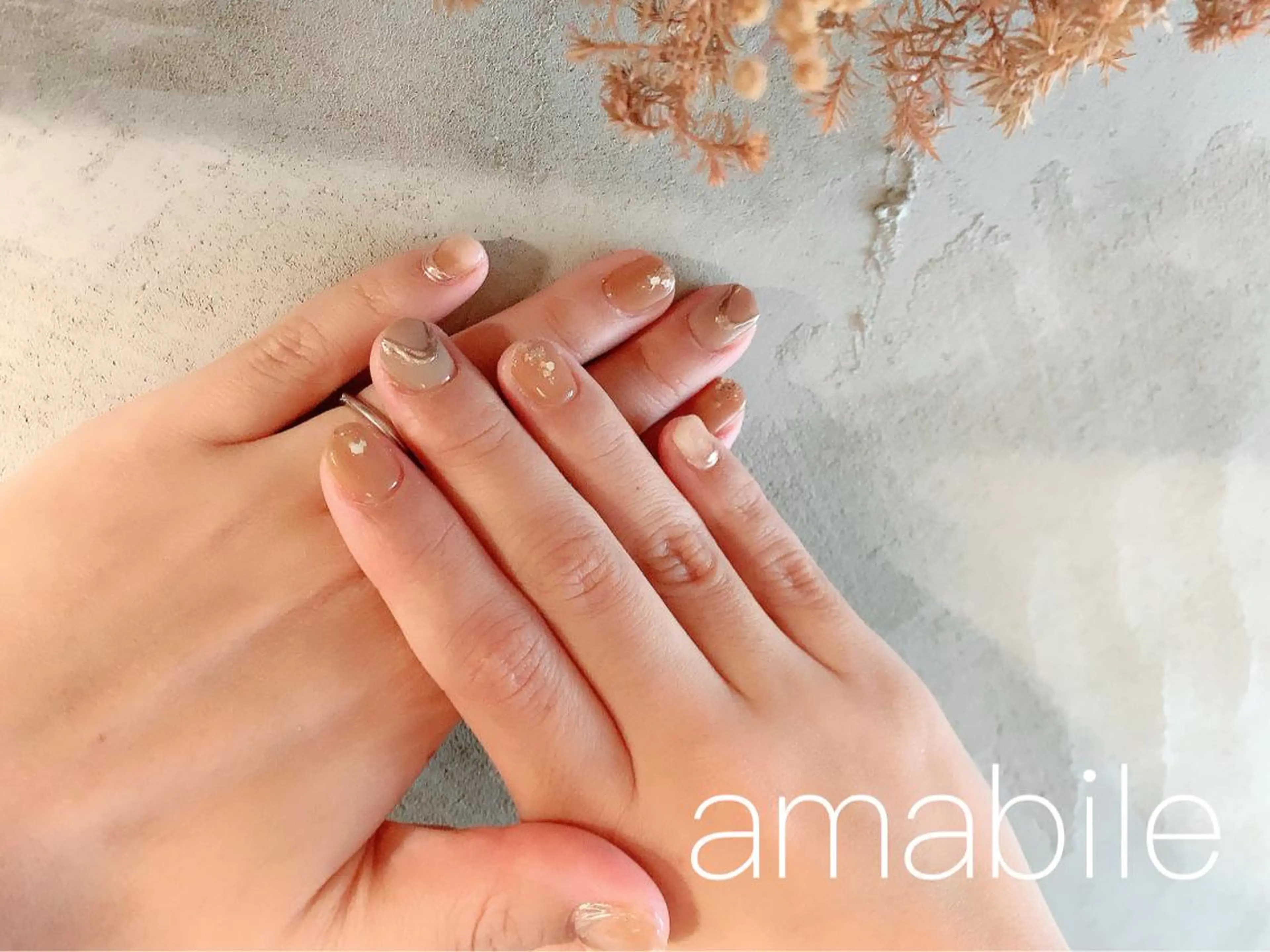 カラー amabile nailのネイルデザイン