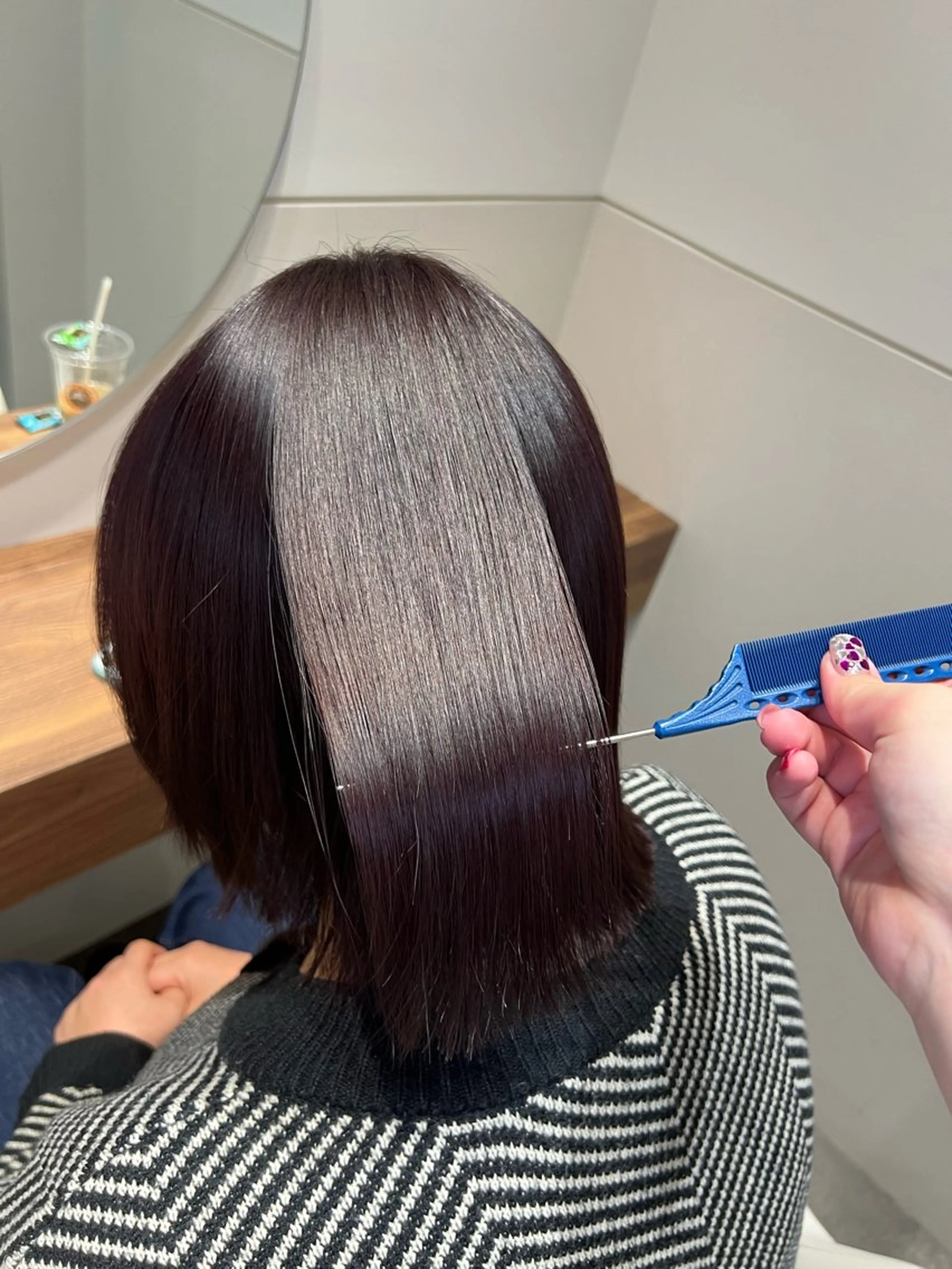 ミディアム カラー 縮毛矯正 カット 縮毛矯正 トリートメント オタク美容師💟 チバコナツのヘアスタイル