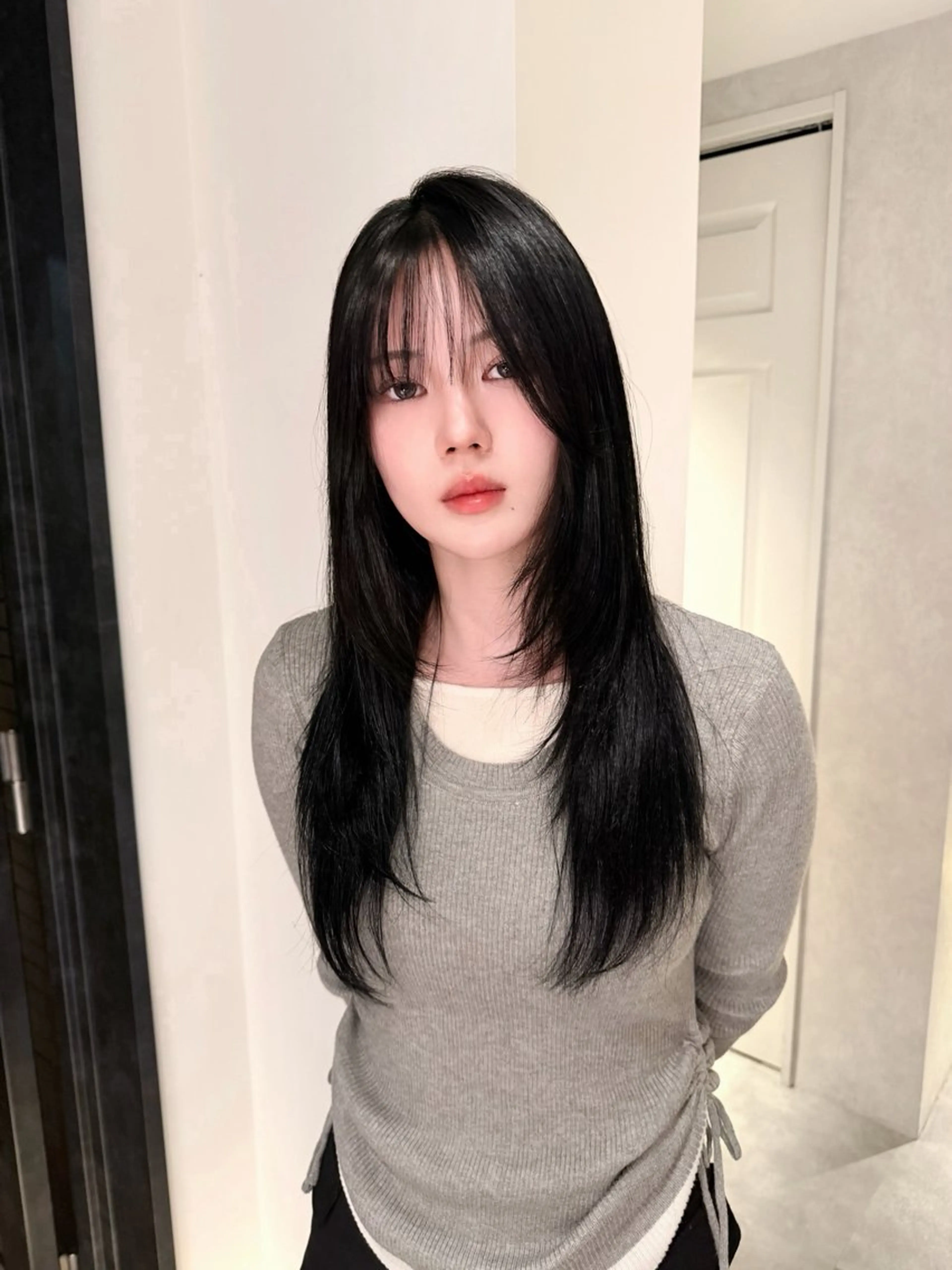 ロング カラー カット Qin shaire salon 原宿店所属・レイヤーカット 韓国ヘアayameのヘアスタイル