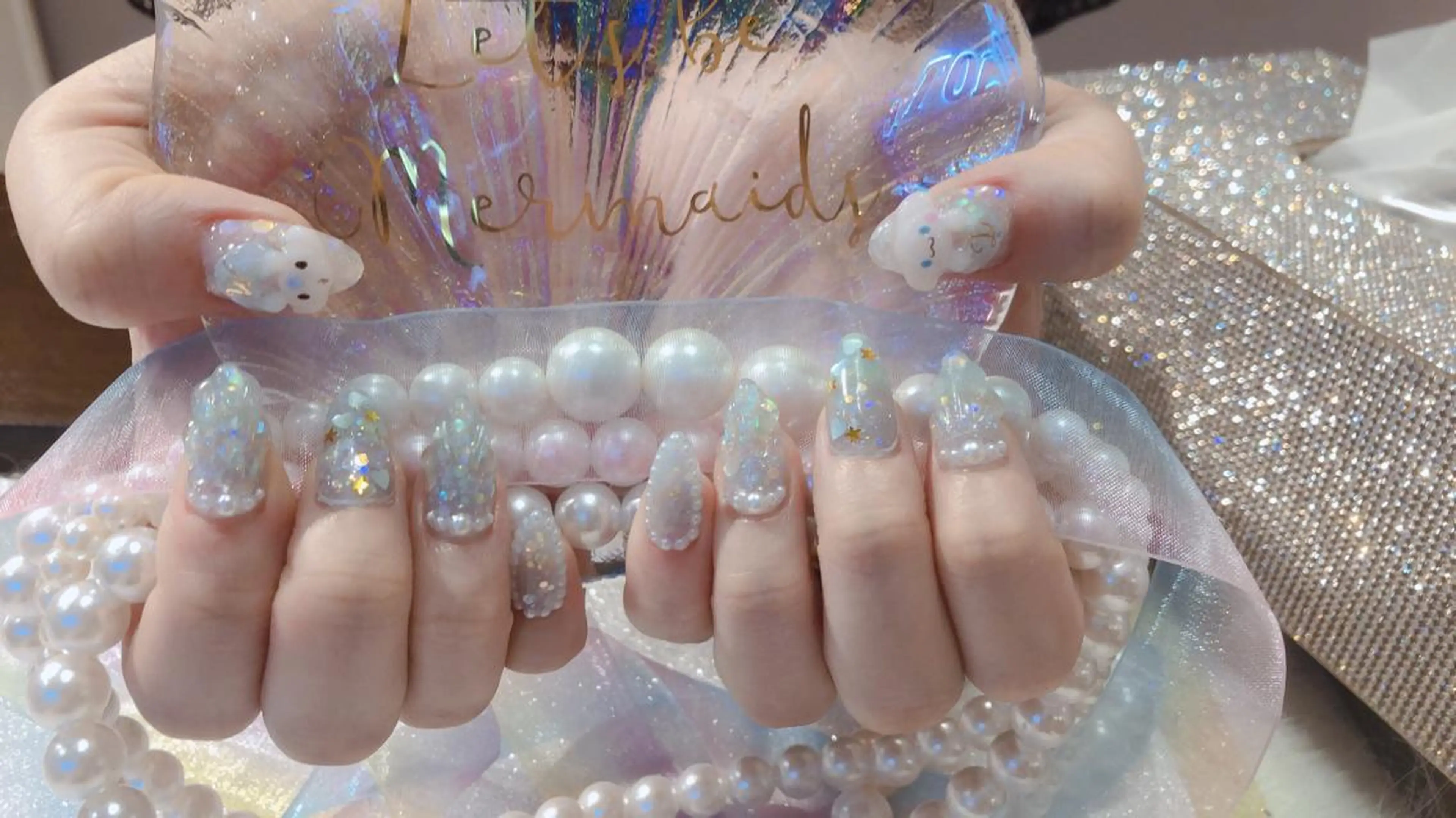 セミロング ネイル 長さ出し専門 nynaのネイルデザイン