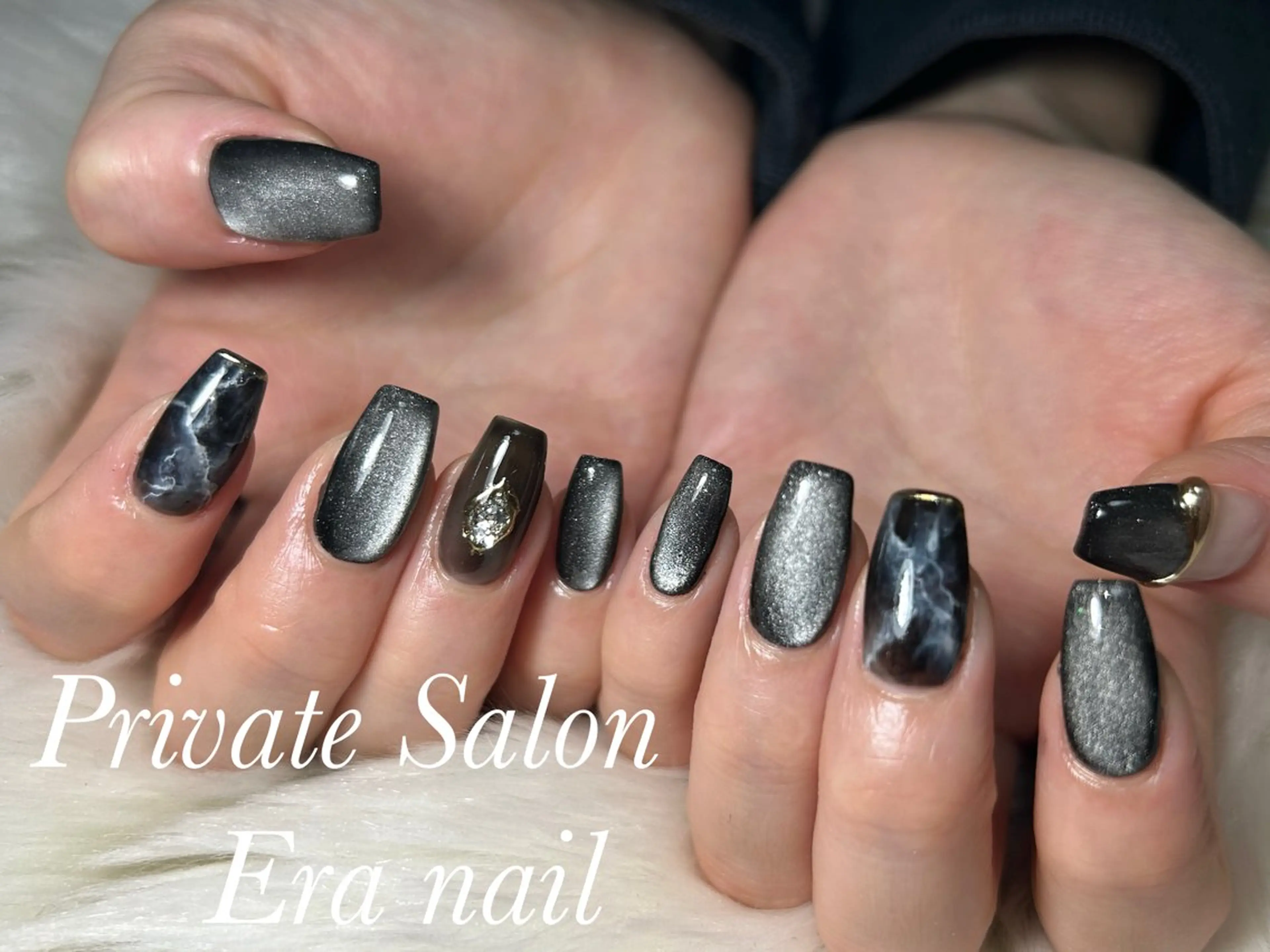 ネイル 大理石ネイル(マーブル) ハンドネイル Era nailのネイルデザイン