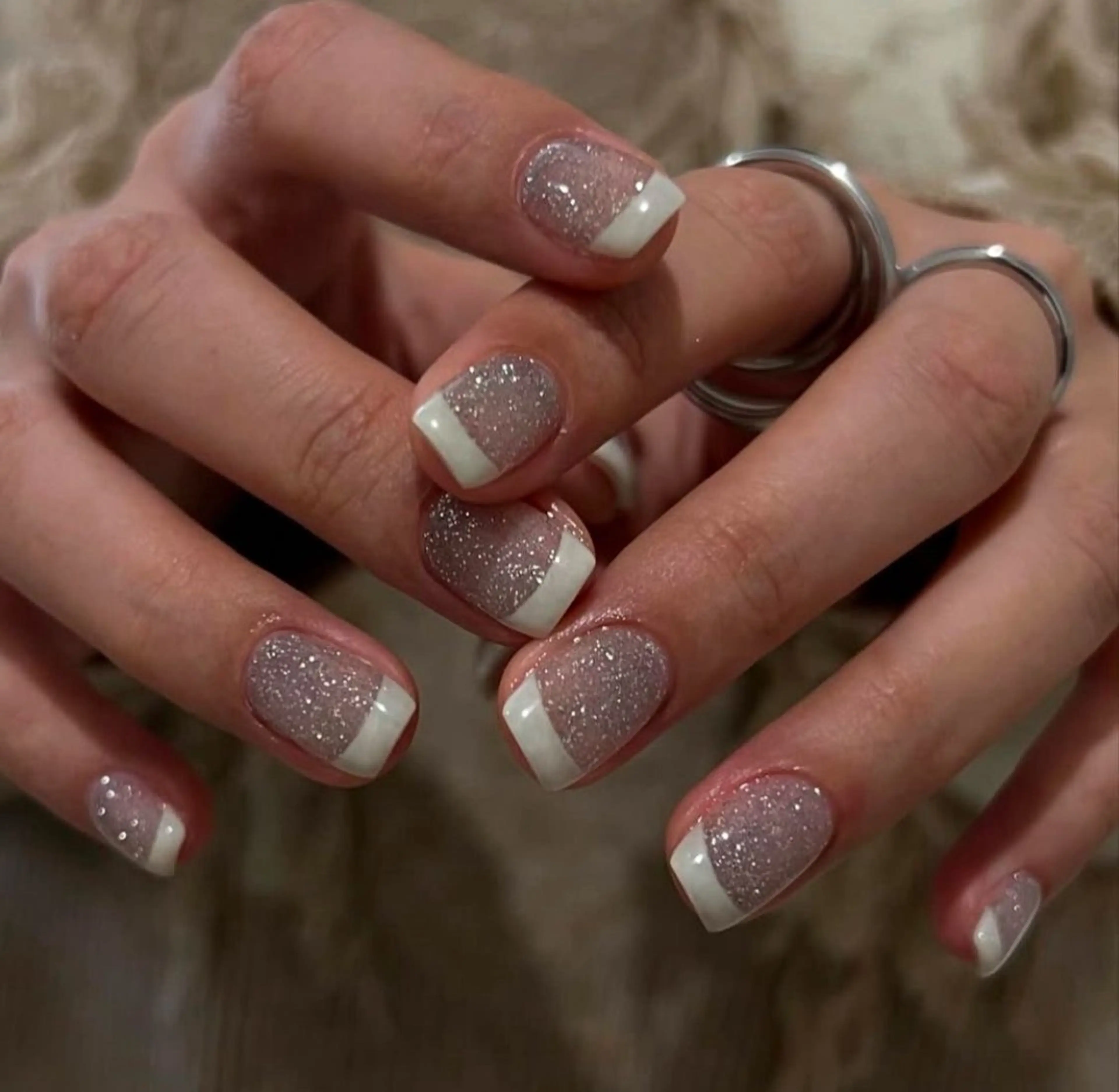 ネイル 韓国ネイル 持ち込み ニュアンスネイル ネイルチップ 冬ネイル RINN ANA.CHUOのネイルデザイン