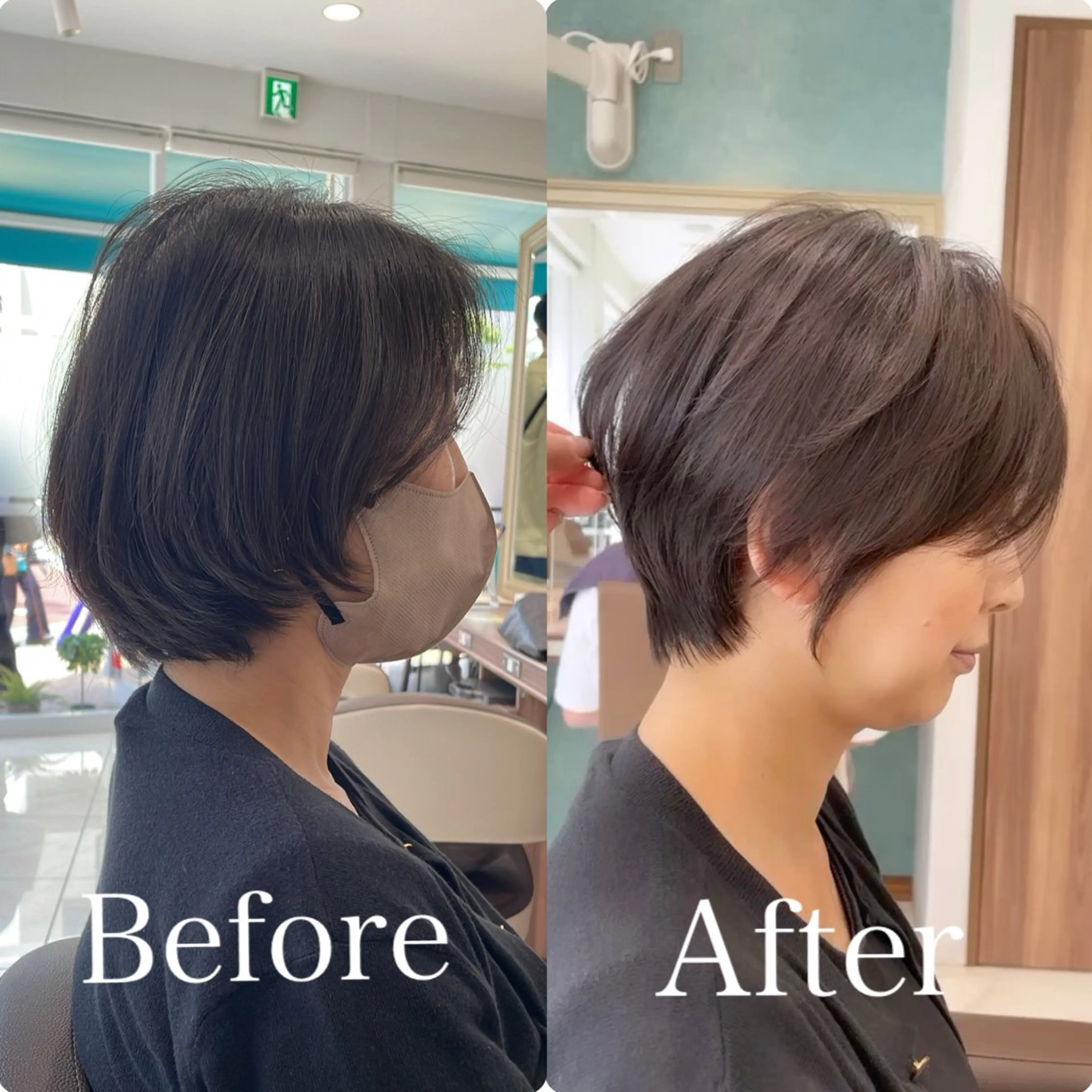 ショート カット ヘアカラー トリートメント midori osawaのヘアスタイル