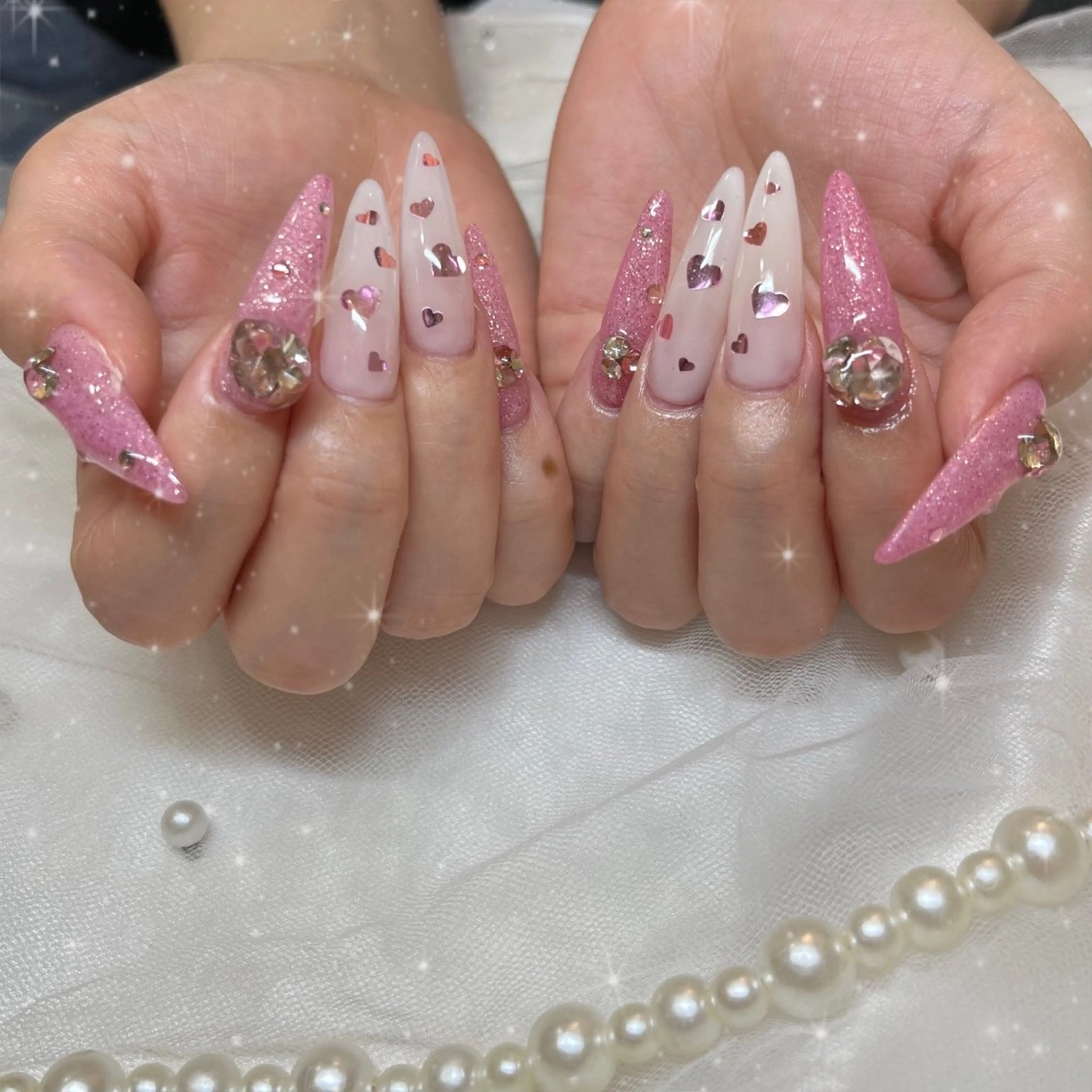 ネイル ロングネイル ハンドネイル ブルーデイジー栄本店所属・BlueDaisy 栄本店のネイルデザイン