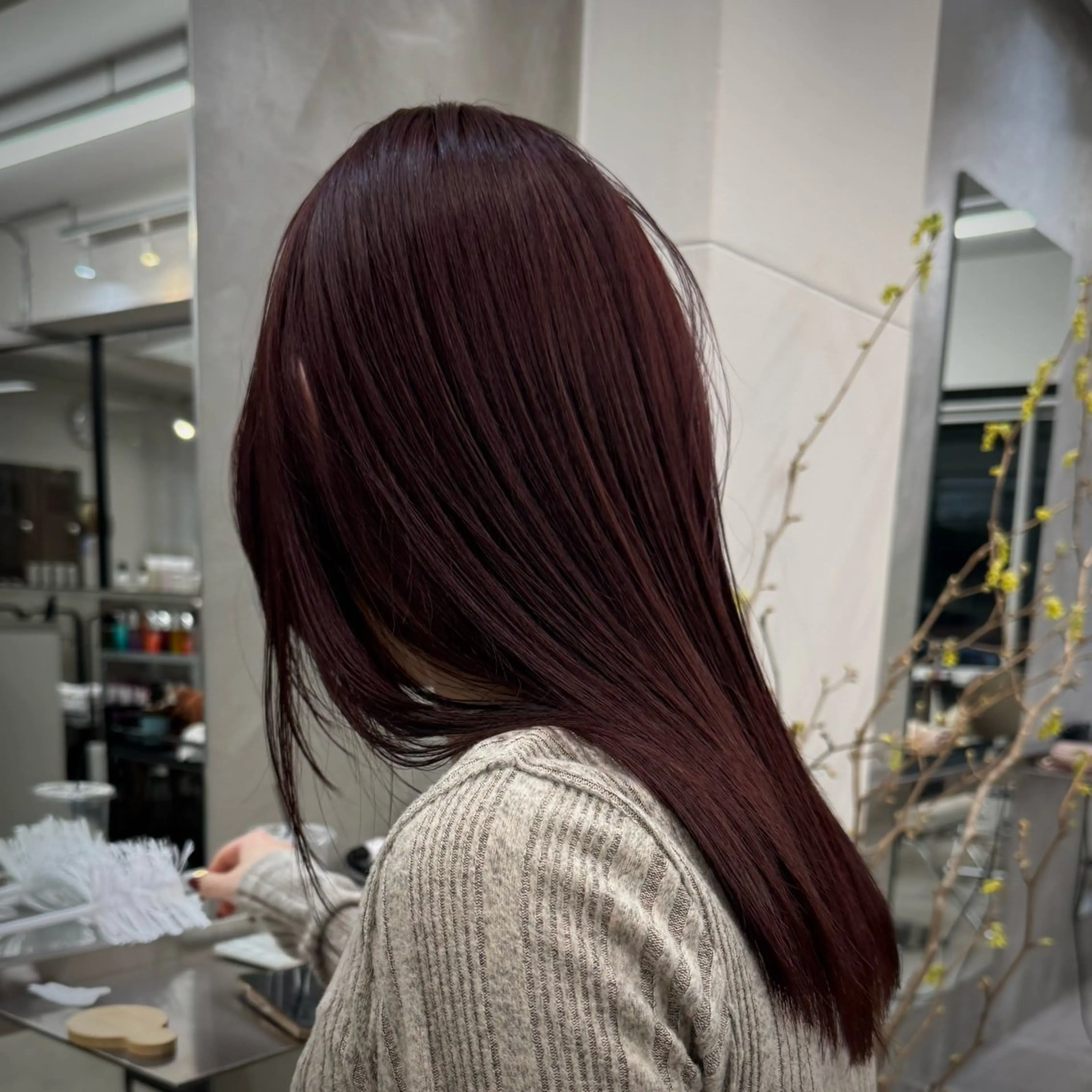 セミロング カット ヘアカラー トリートメント INORI /フェイスレイヤーのヘアスタイル