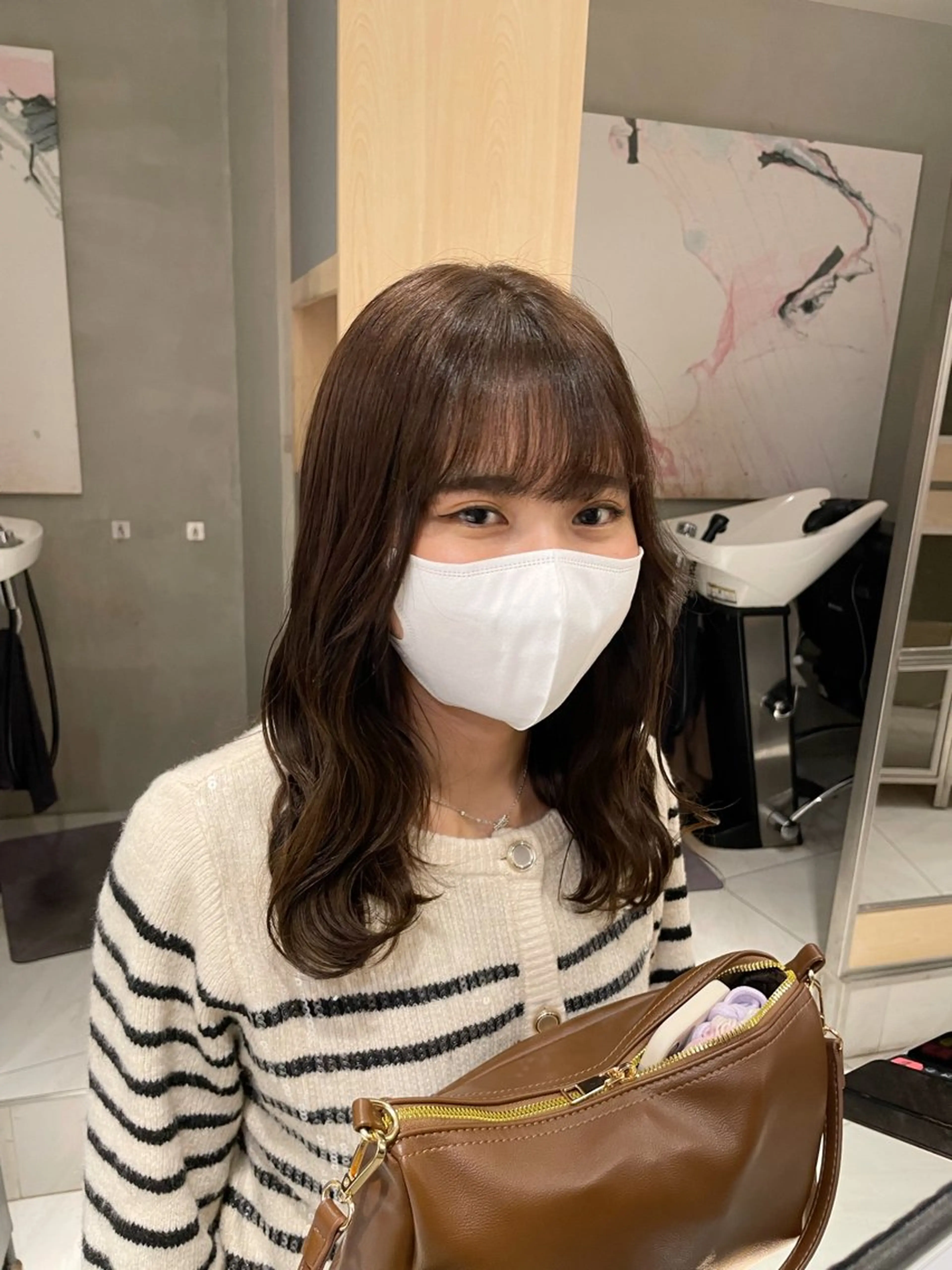 セミロング カラー ヘアアレンジ 艶髪/レイヤーカット 🐣misakiのヘアスタイル