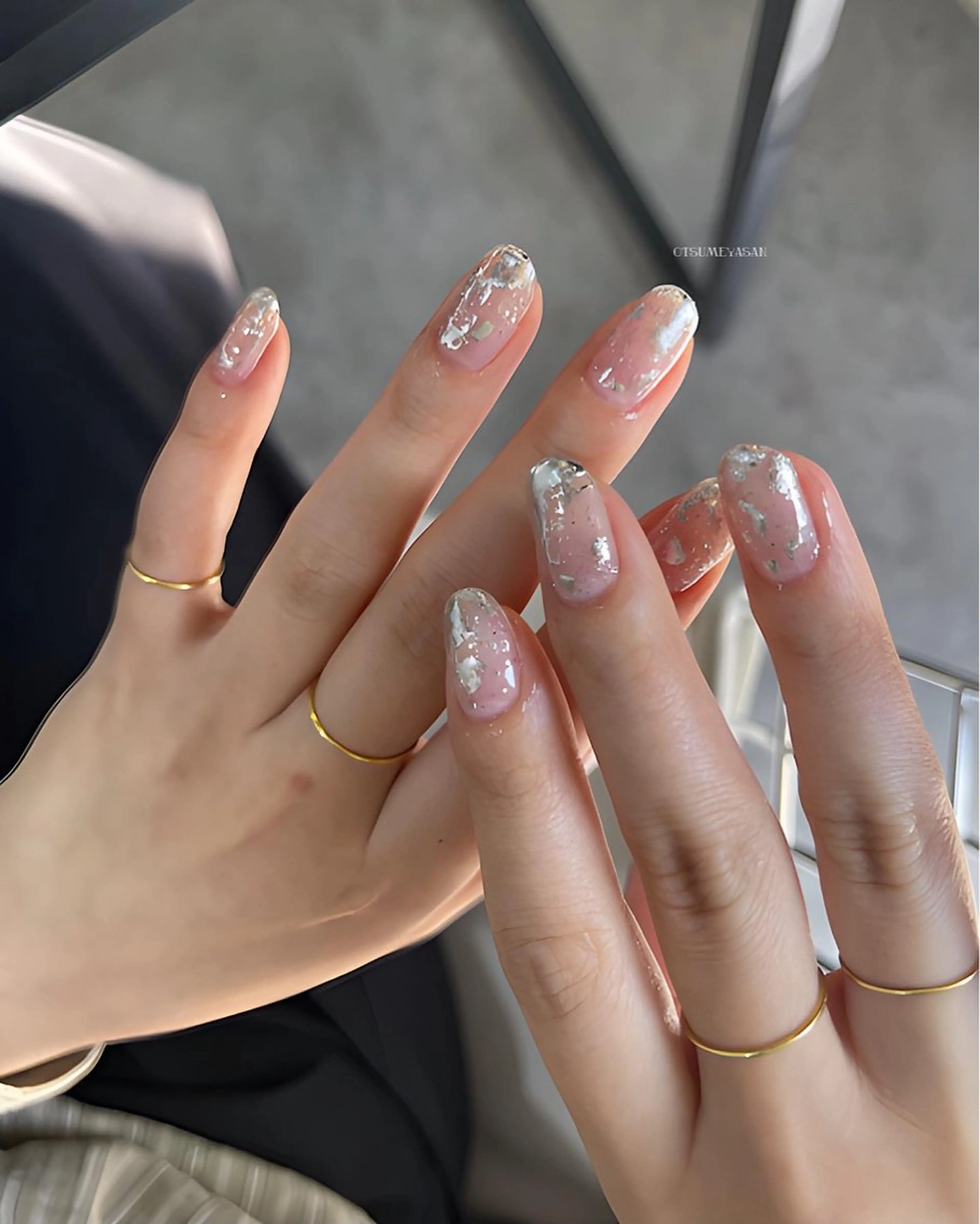 ネイル ジェルネイル 韓国ネイル マグネットネイル ミラーネイル ニュアンスネイル otsumeyasan所属・わたなべ ちかのネイルデザイン