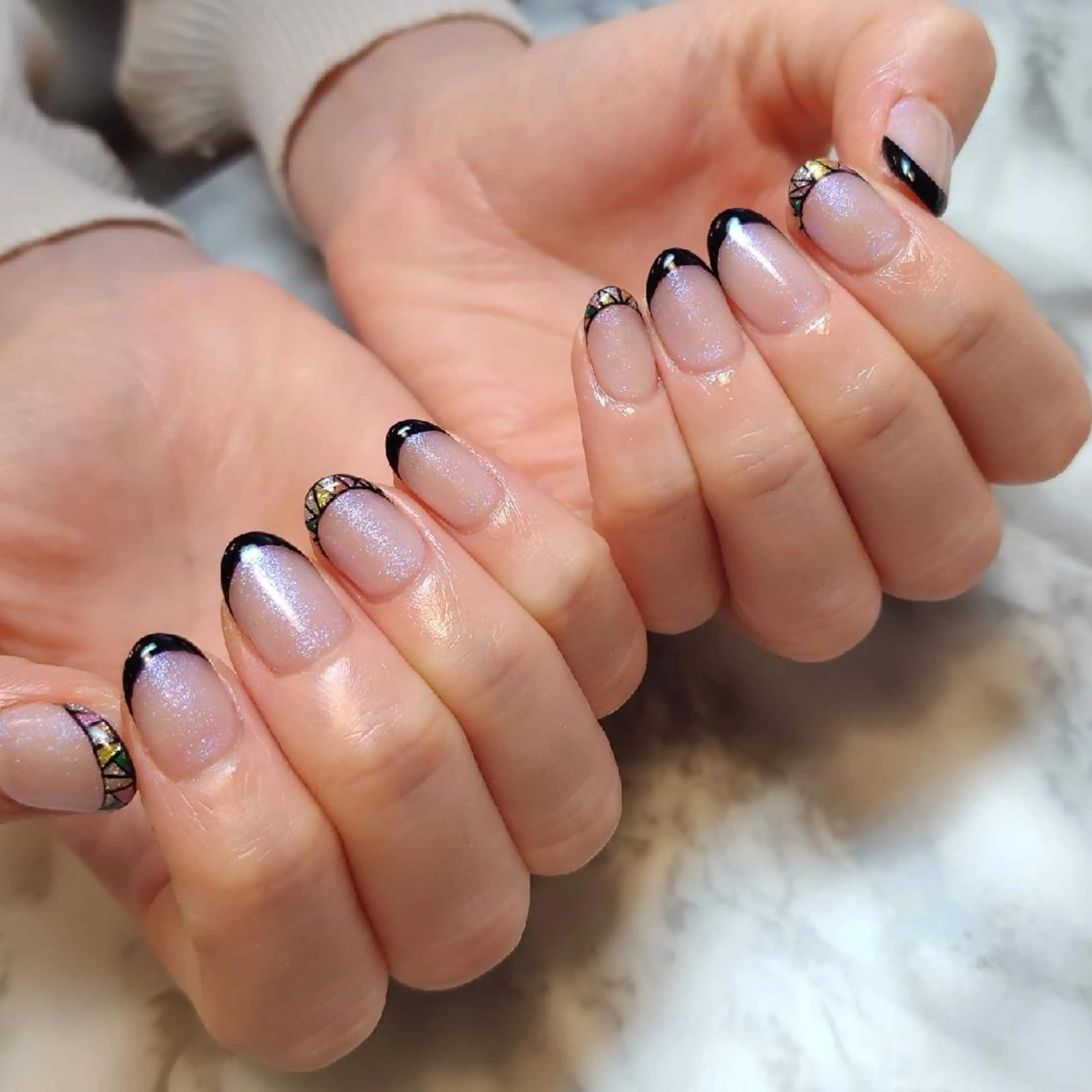 ネイル フレンチネイル ジェヌインネイル 河内のネイルデザイン