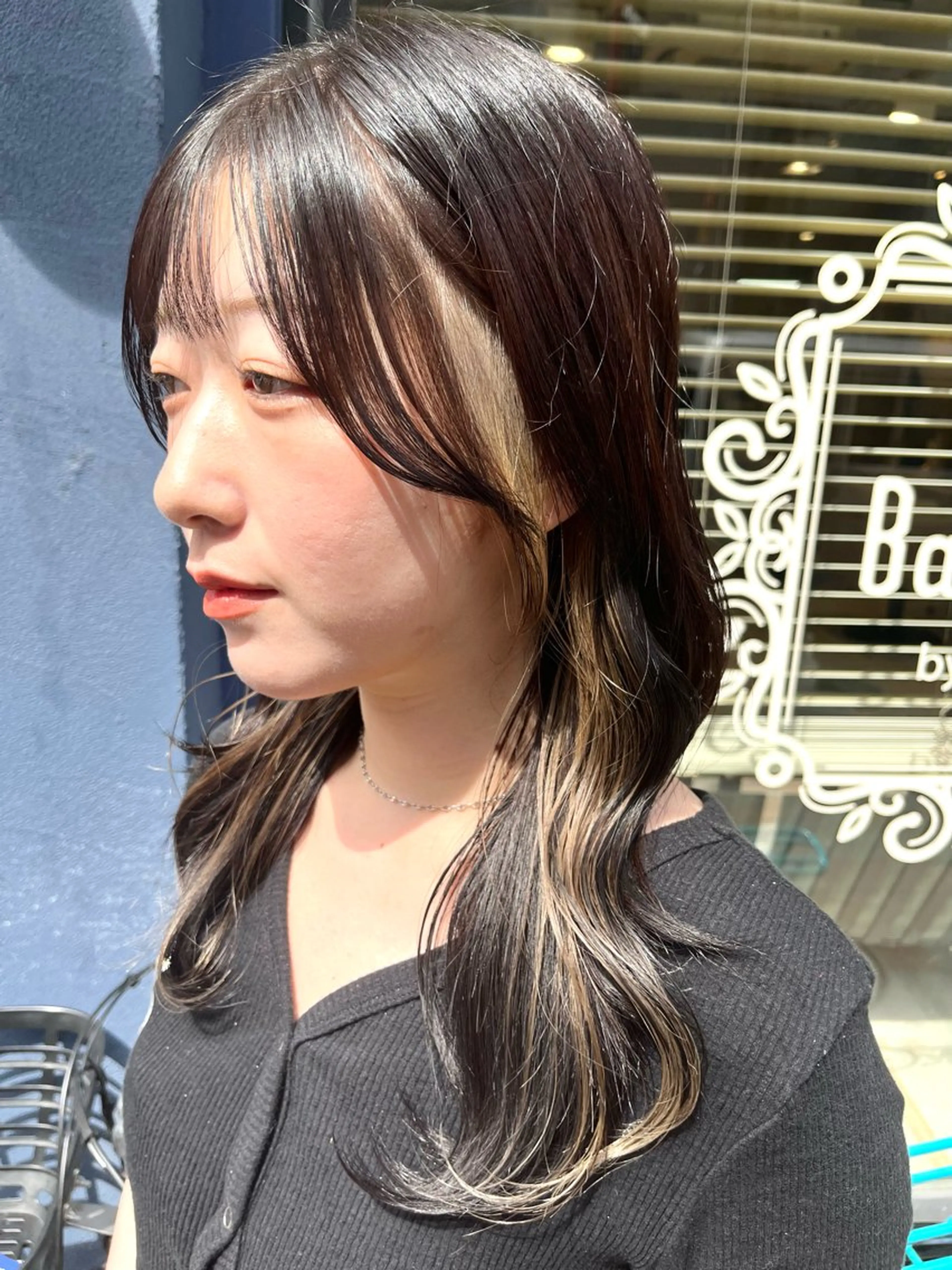 ロング 顔周りカット 韓国風ヘア 勝野 優佳のヘアスタイル