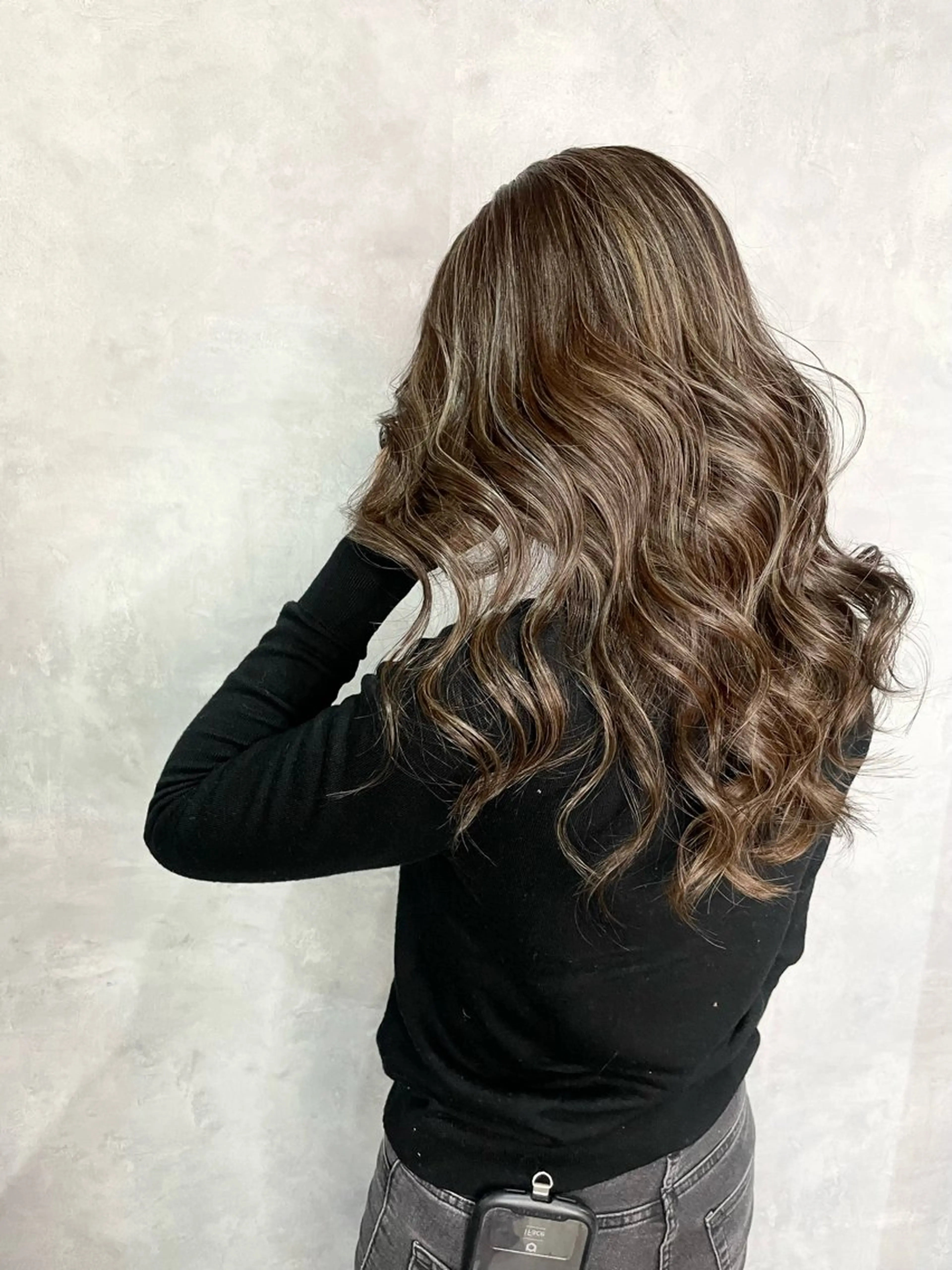 ロング ミストバング ハイライト 髪質改善 ヨシンモリ 韓国風ヘア HAIR SMILE COEURのヘアスタイル