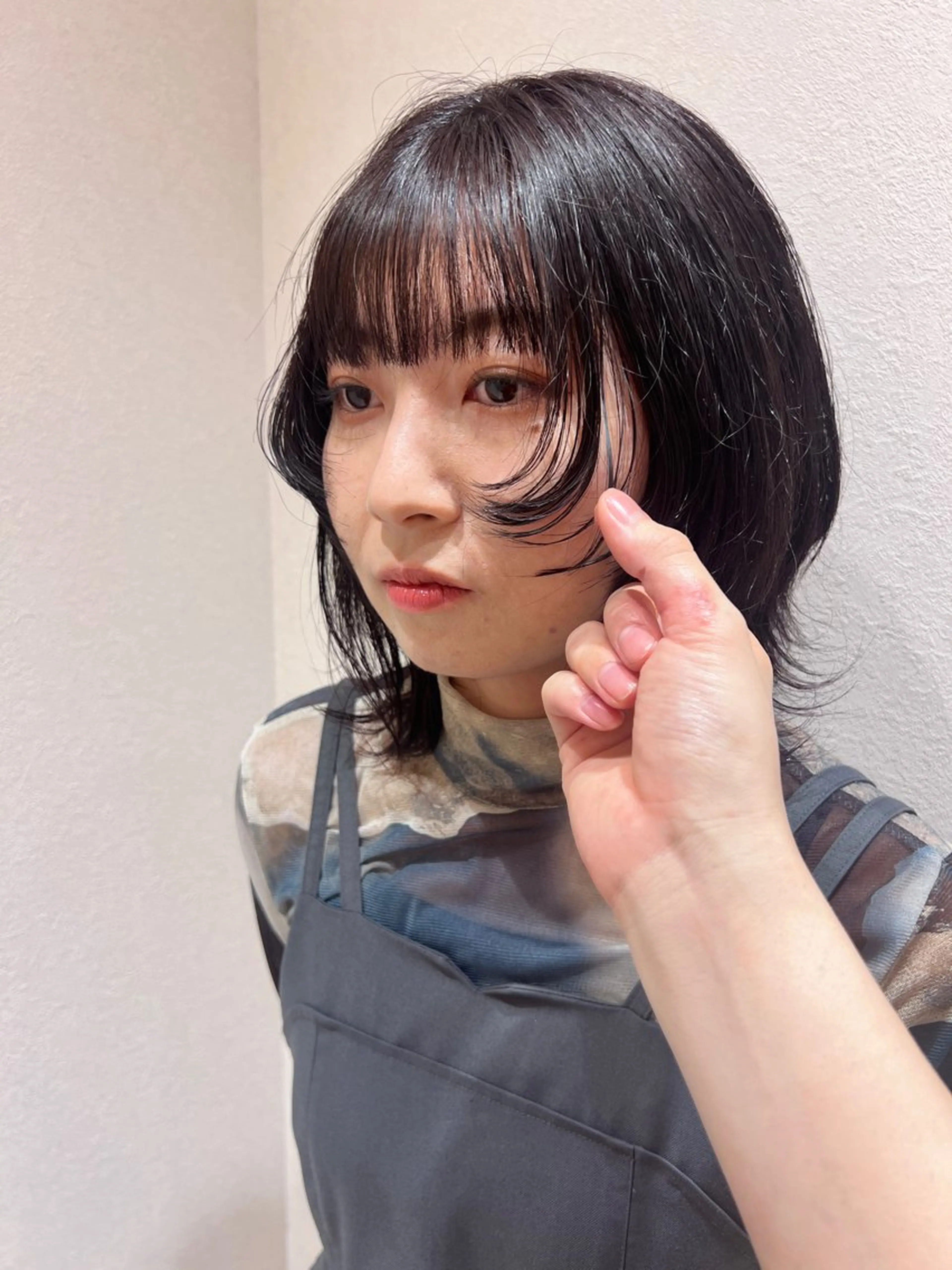 ミディアム 顔周りカット ウルフカット 個室 髪質改善サロン HANARE by youres hair 神楽坂 【はなれ】所属・🌈髪質改善 縮毛矯正特化🌈松田のヘアスタイル