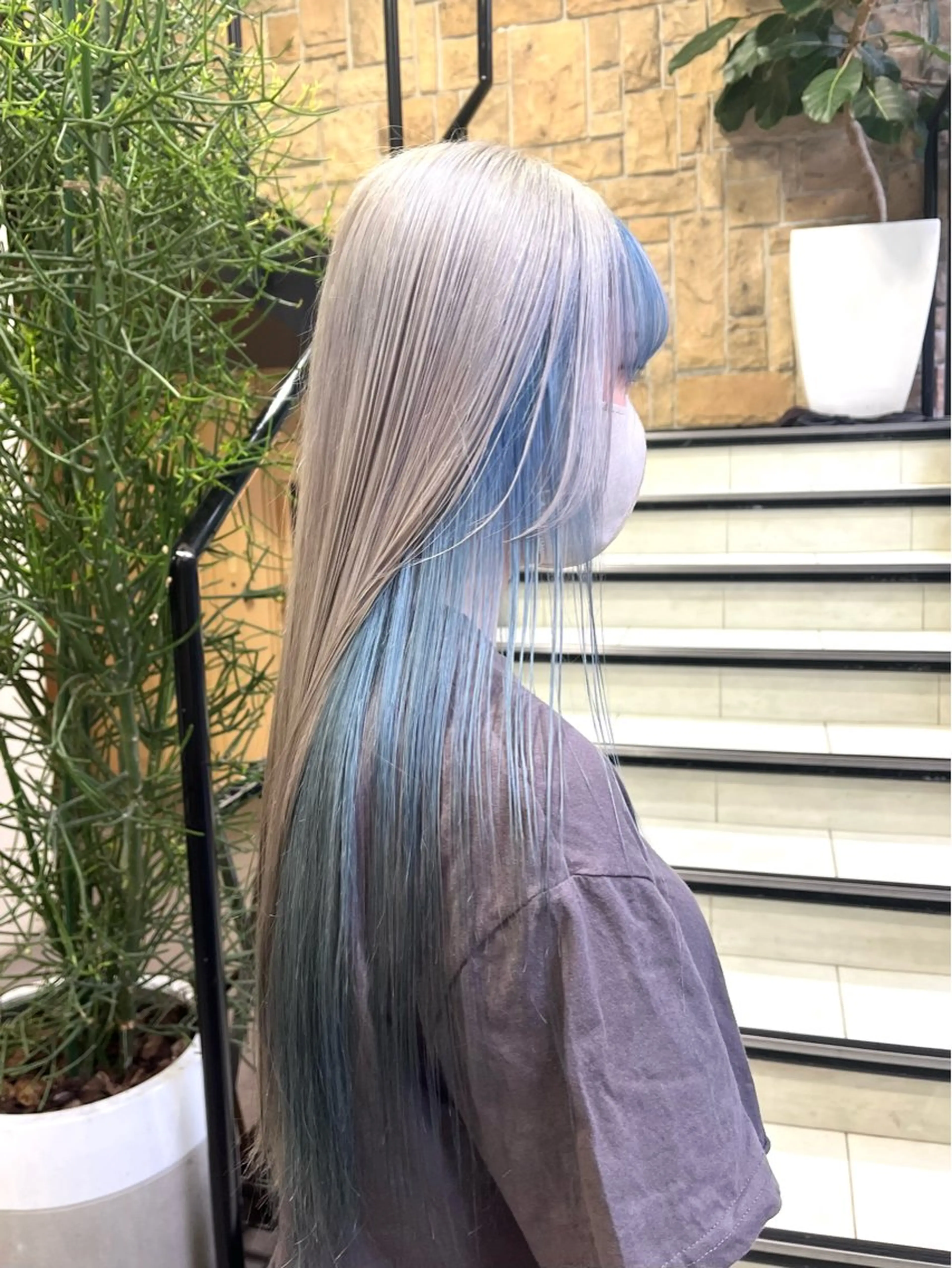 ロング カラー ヘアカラー トリートメント 海外girl🤎 透明感ベージュmaoのヘアスタイル