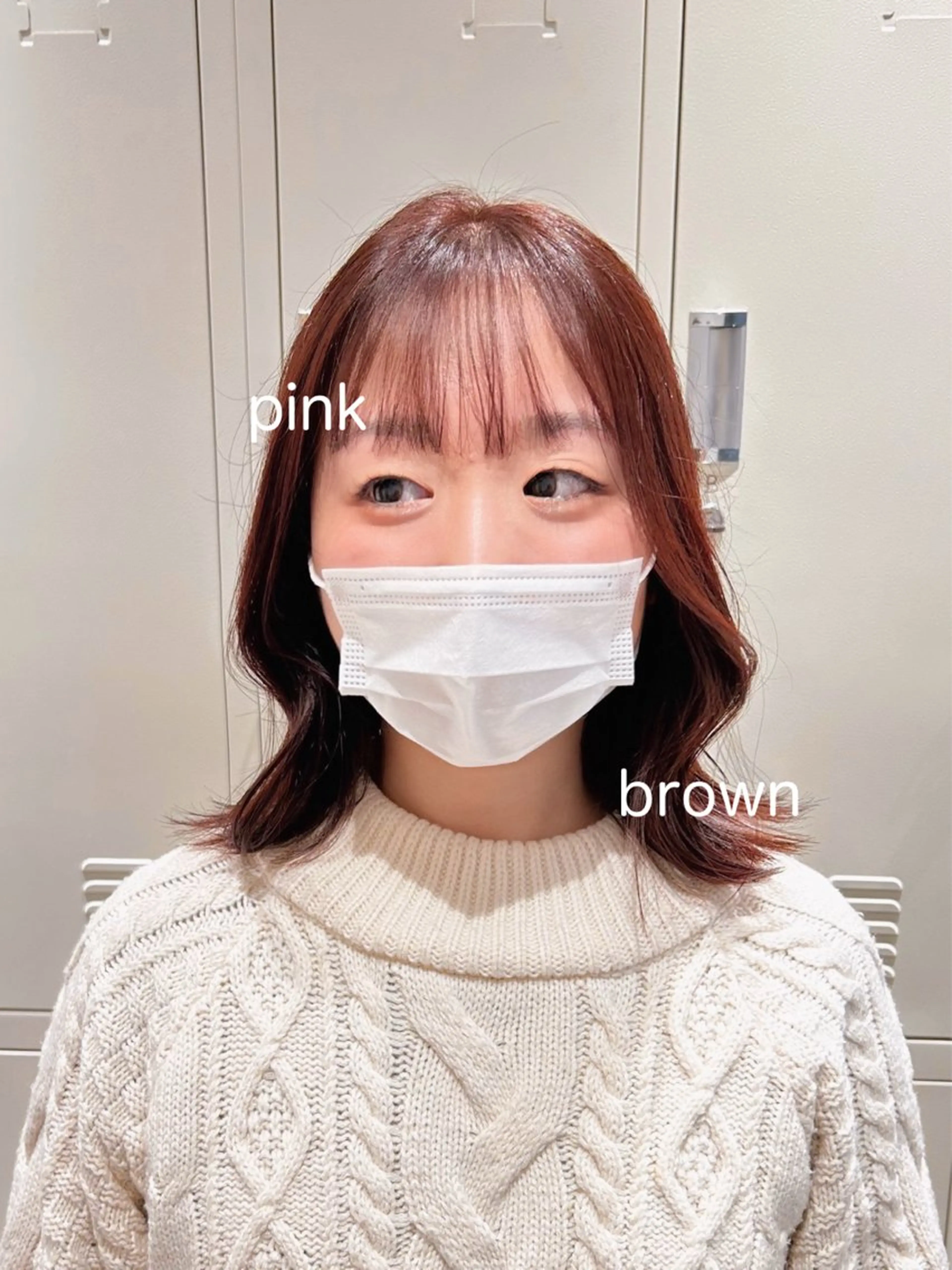 ミディアム カラー green machida所属・暖色・ベージュ♡ nanoha itoのヘアスタイル