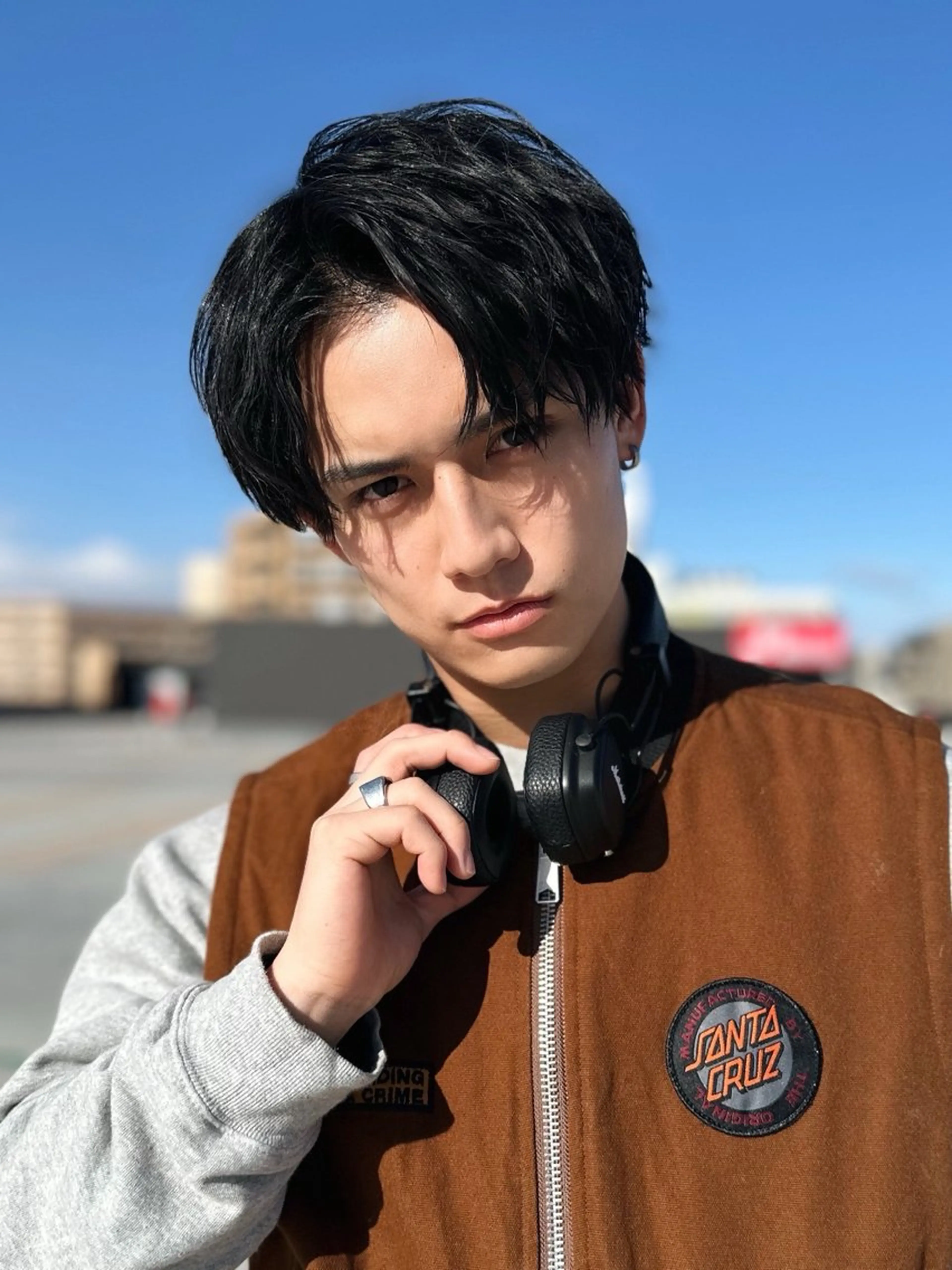 パーマ メンズ カット パーマ 【LIC】南堀江 安藝颯/メンズ専門のヘアスタイル